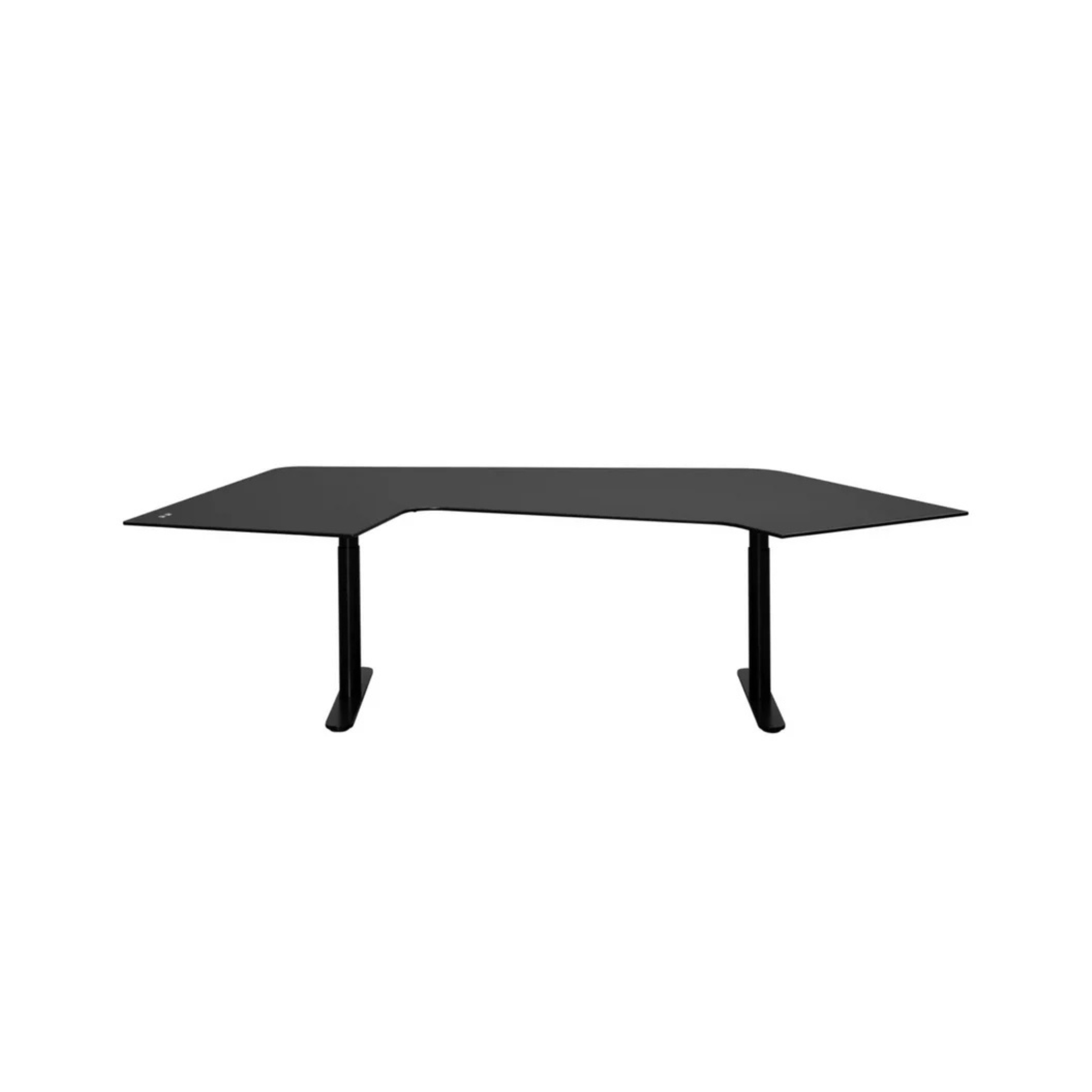 HiLow Wewerka B Desk / Black / Linoleum Anthracite
