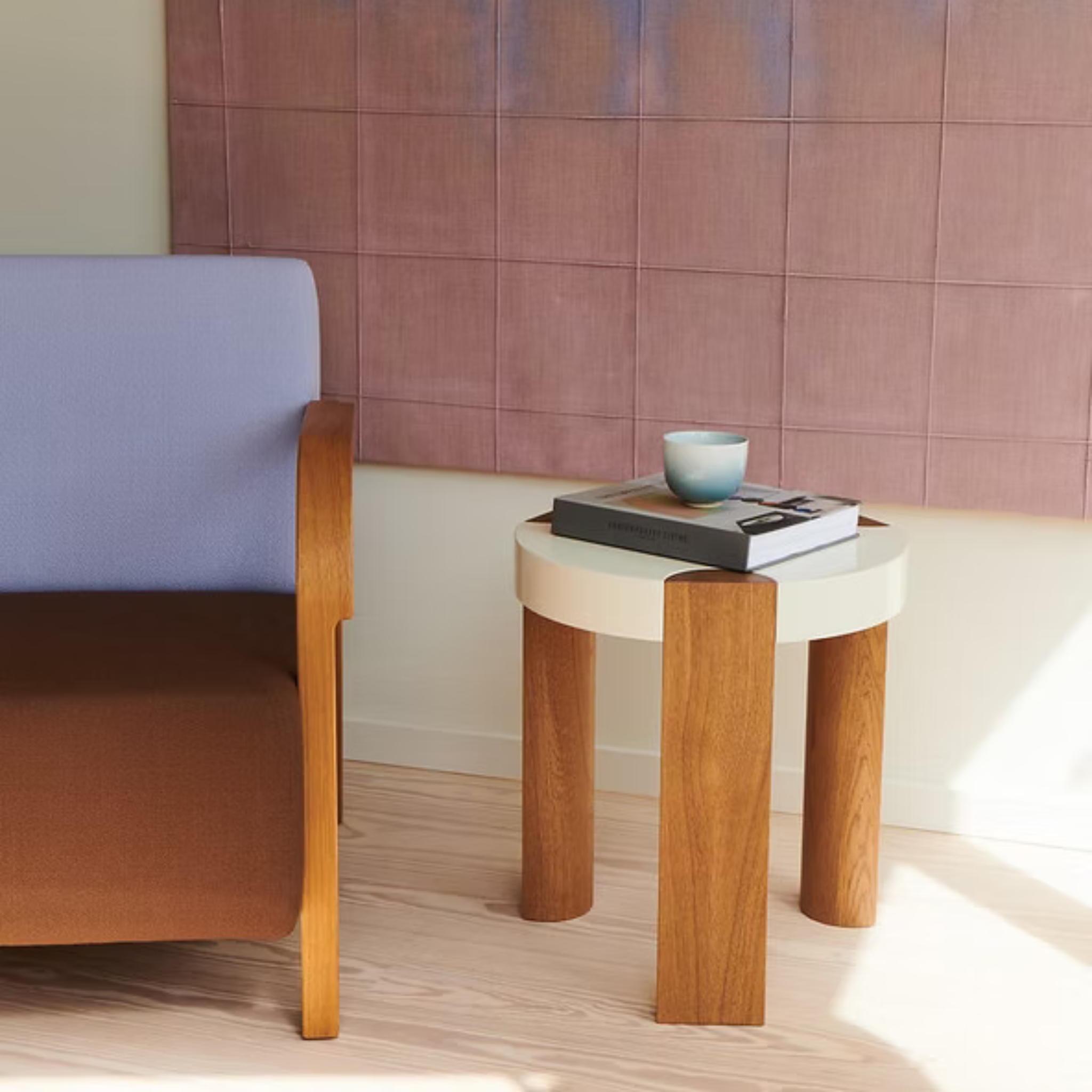 FER Side Table / Oak / White
