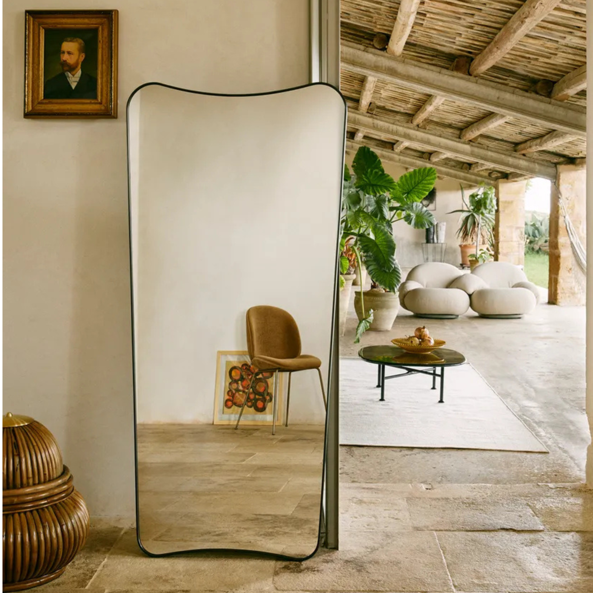 F.A. 33 Wall Mirror - 70x146 / Black Brass