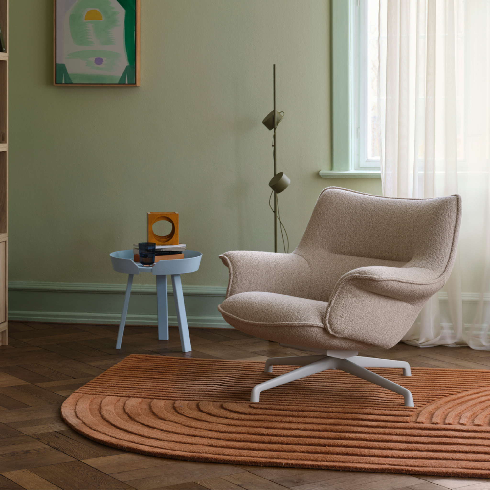 Doze Lounge Chair /Low Back/ Fabric Heart Grey 7/ Grey