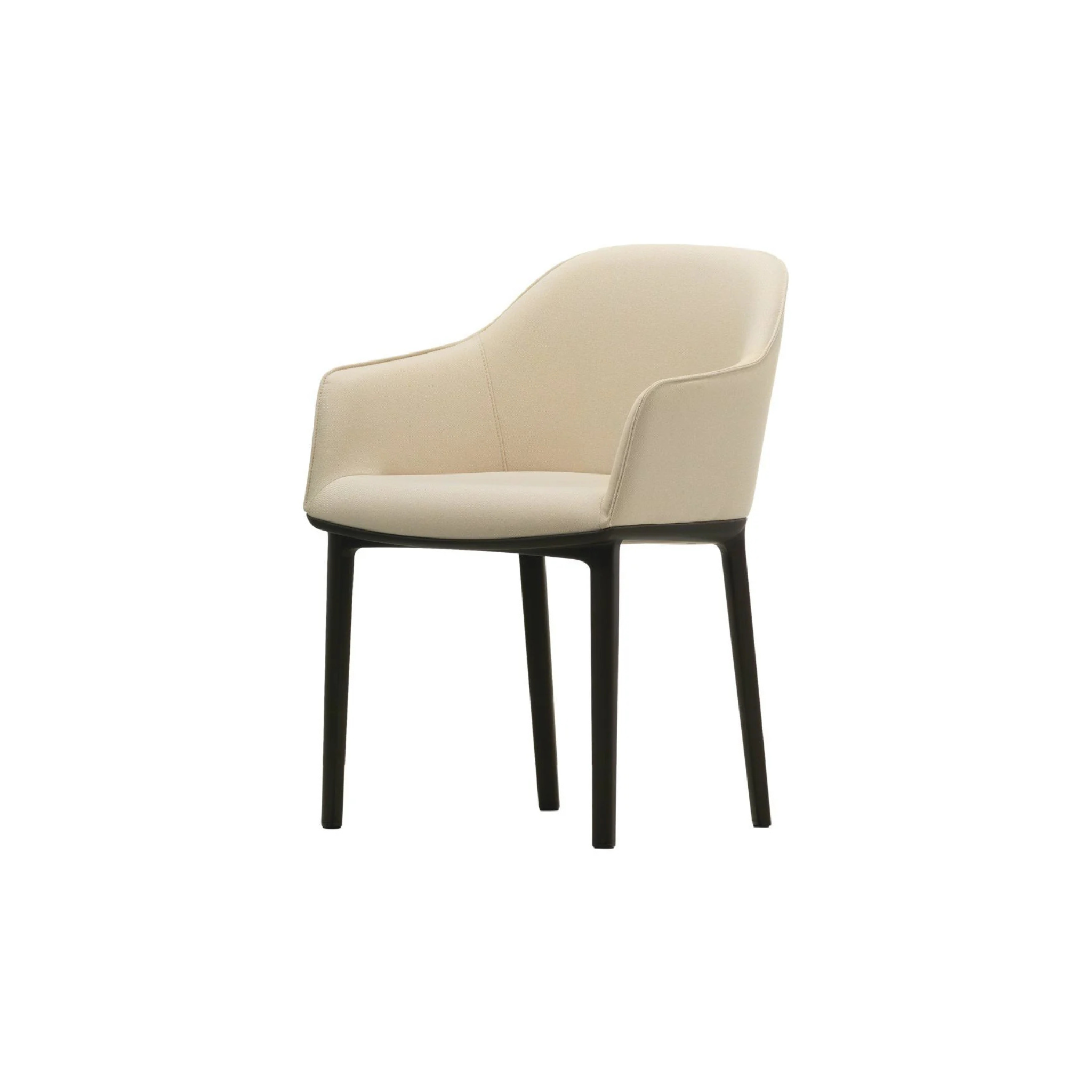 Softshell Chair - Four-legged base / Chocolate / Dumet beige-grey