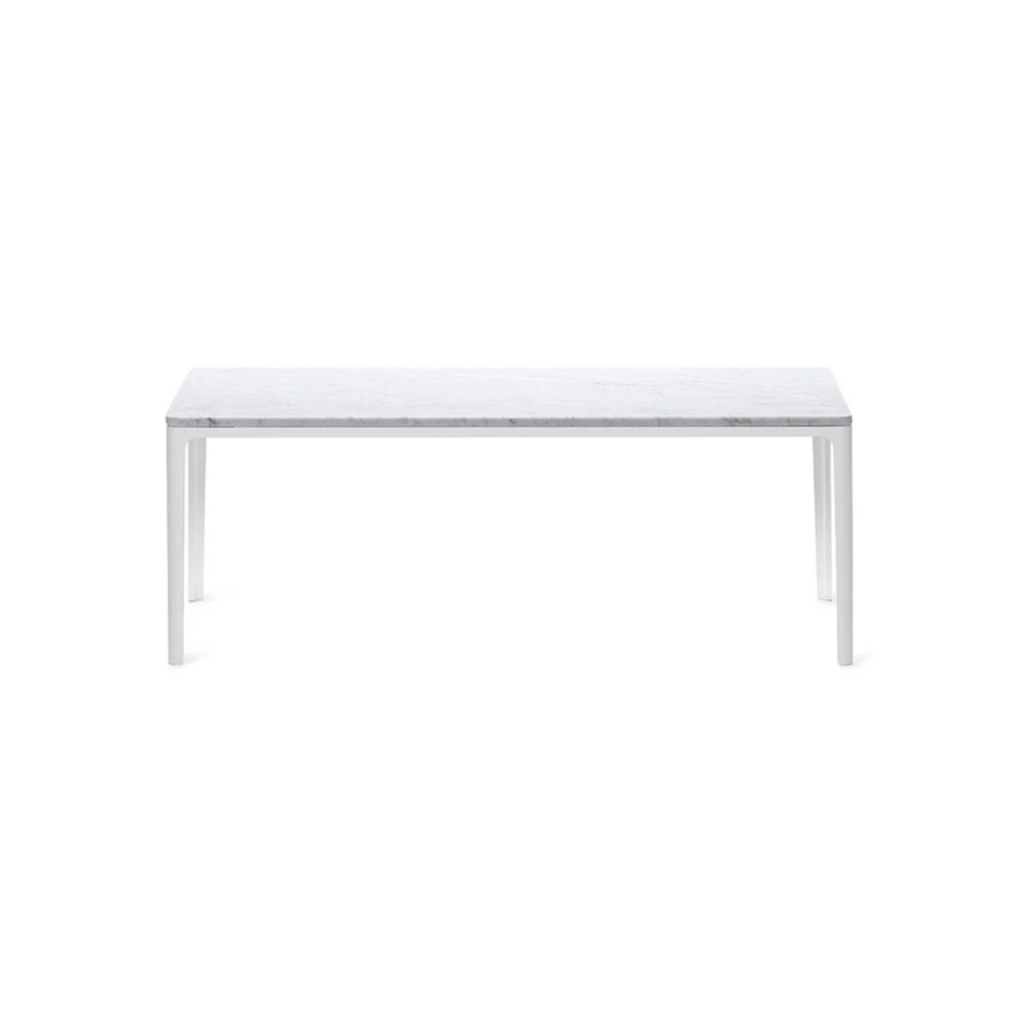 Plate table - 710x1130 / White / Carrara marble