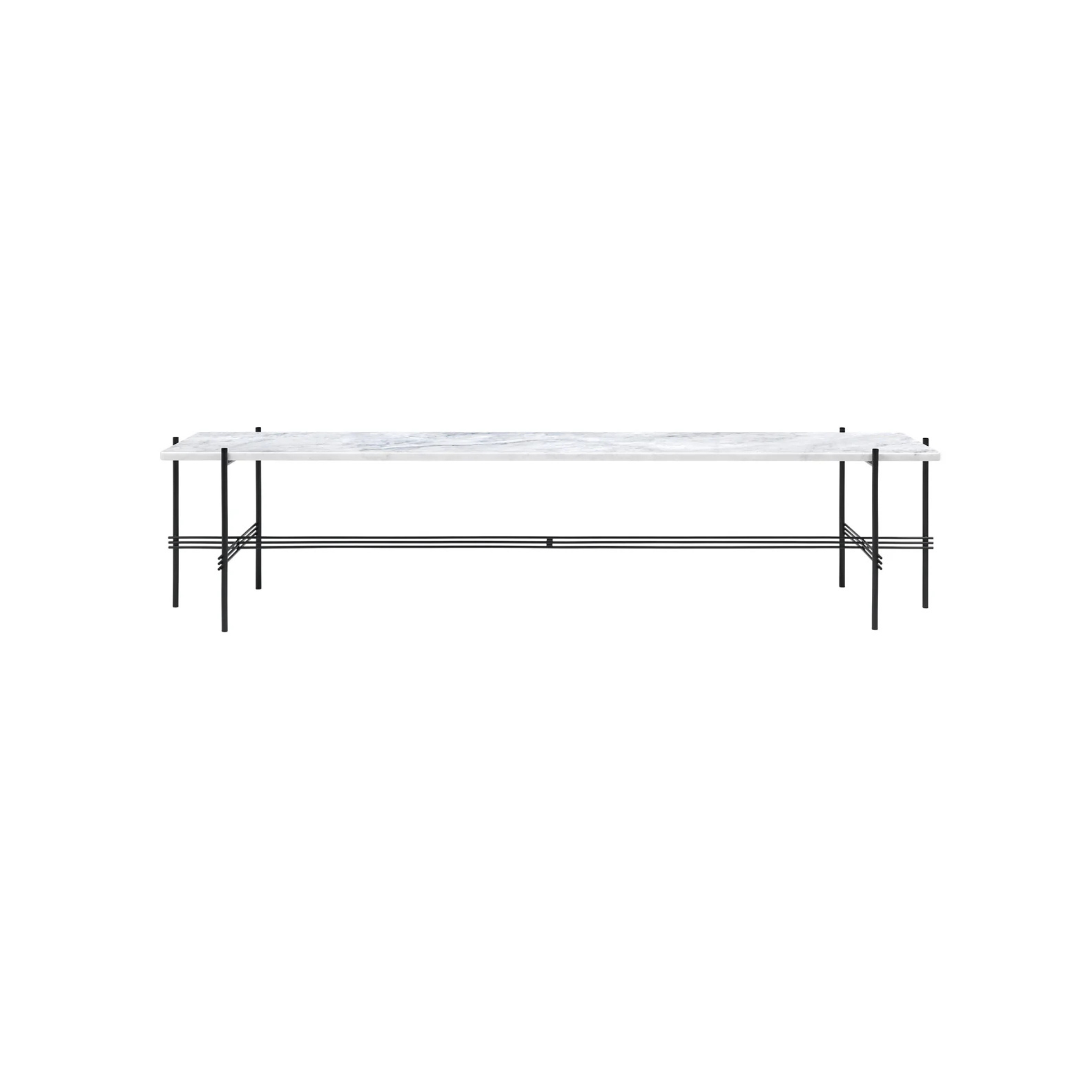 TS Console - 180 1 Rack / Black / White Carrara marble