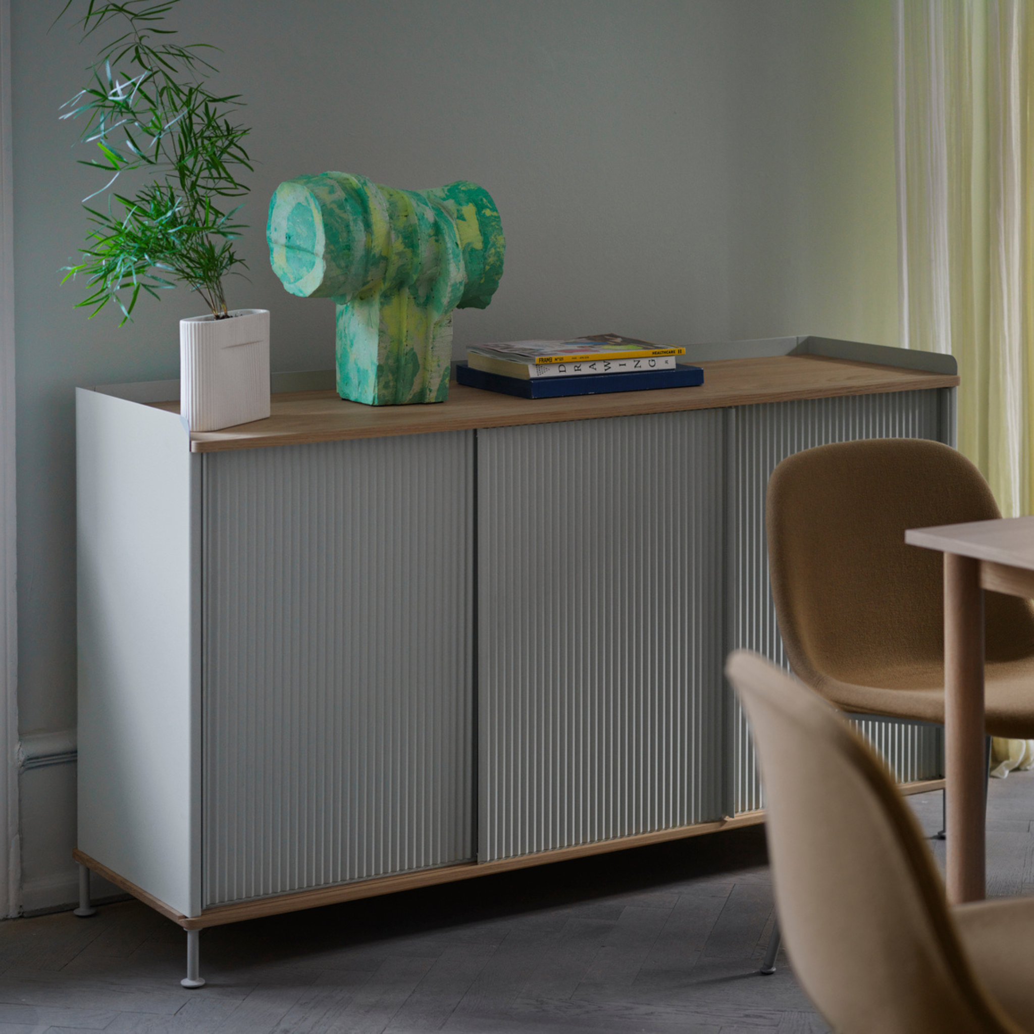 Enfold Sideboard/ Oiled Oak /Grey