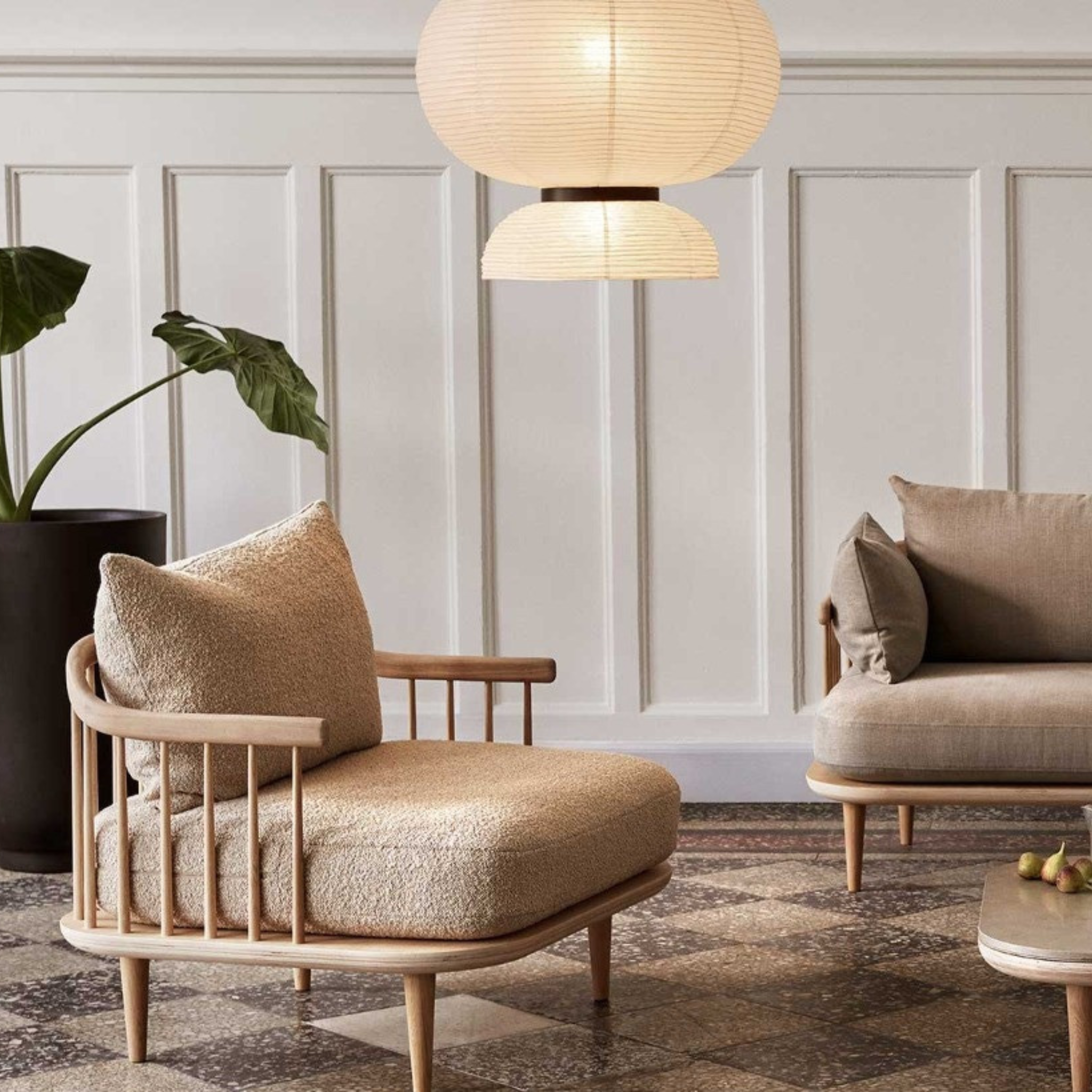 SC1 - Fly Lounge Chair / Oak white oil / Karakorum 003