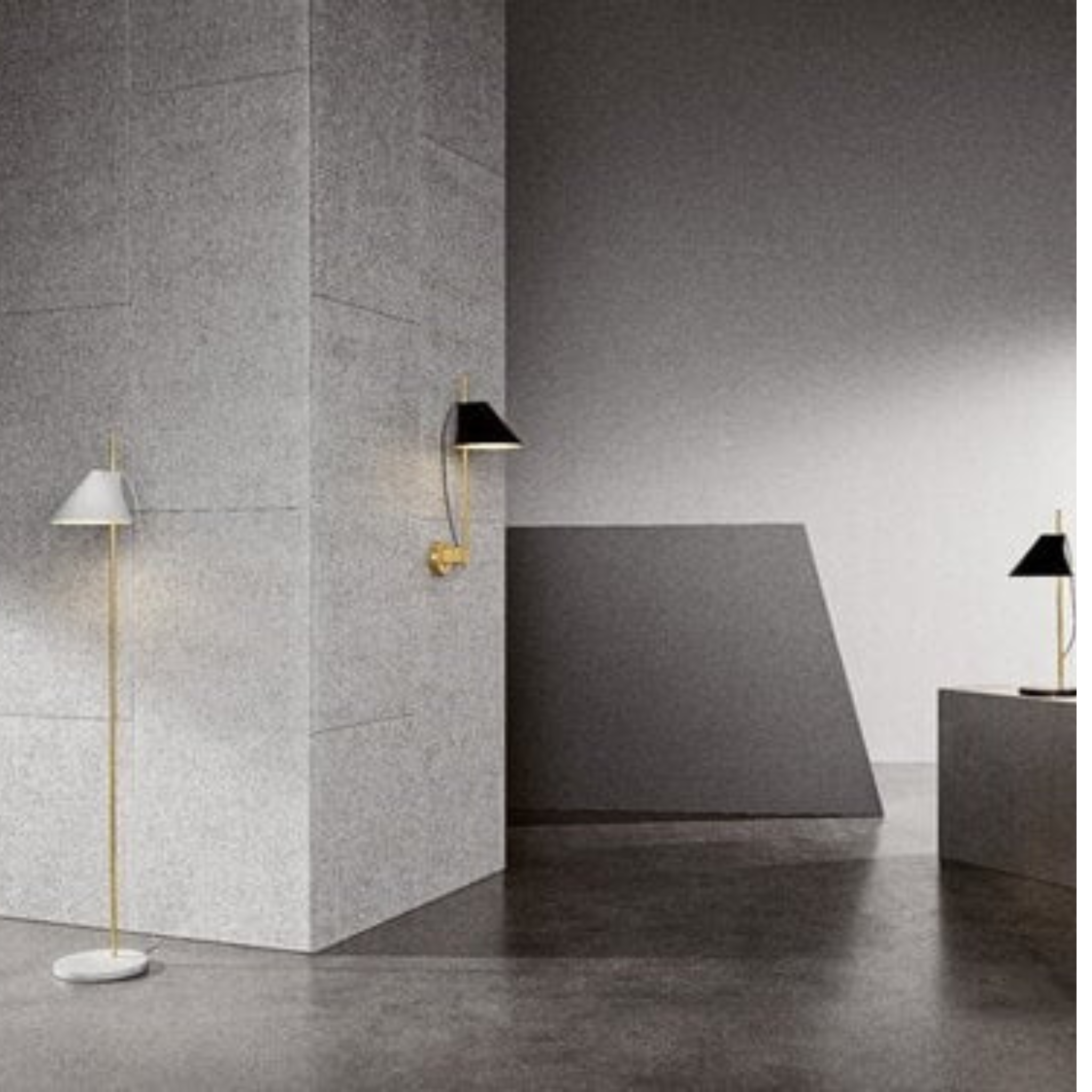 Yuh Table / White / Brass