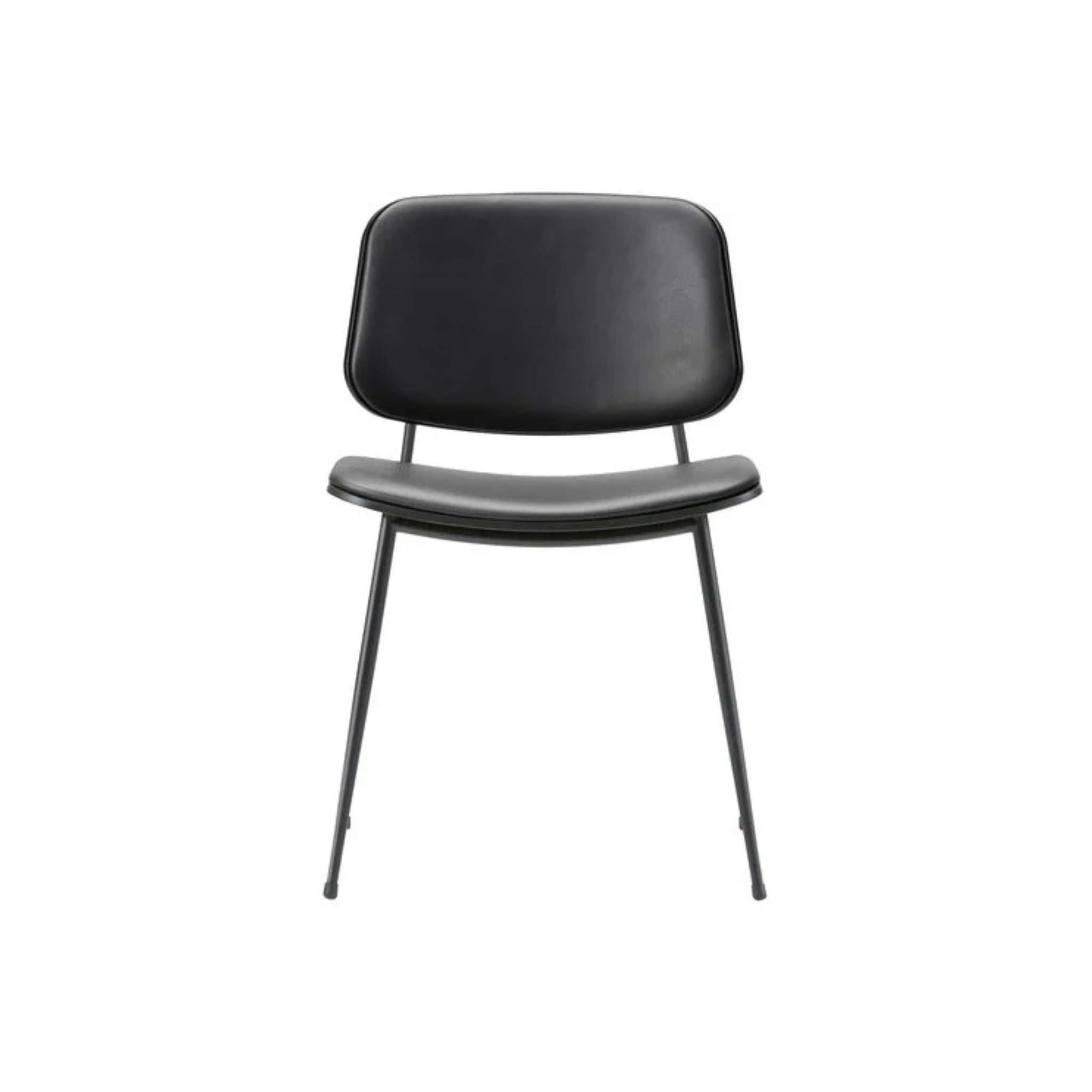Soeborg Chair Steel Seat and back upholstered - Model 3062 / Oak black lacquered / Fabric Romo Ruskin 33