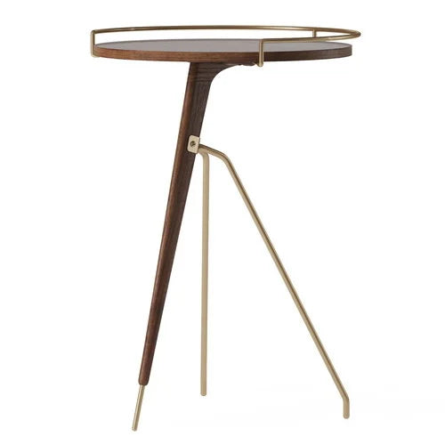 Umanoff Side Table 60/ Walnut Brass