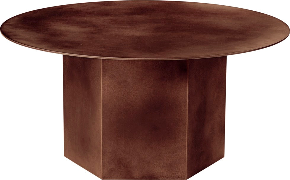 Epic Coffee Table - Round 80 / Earthy Red Steel
