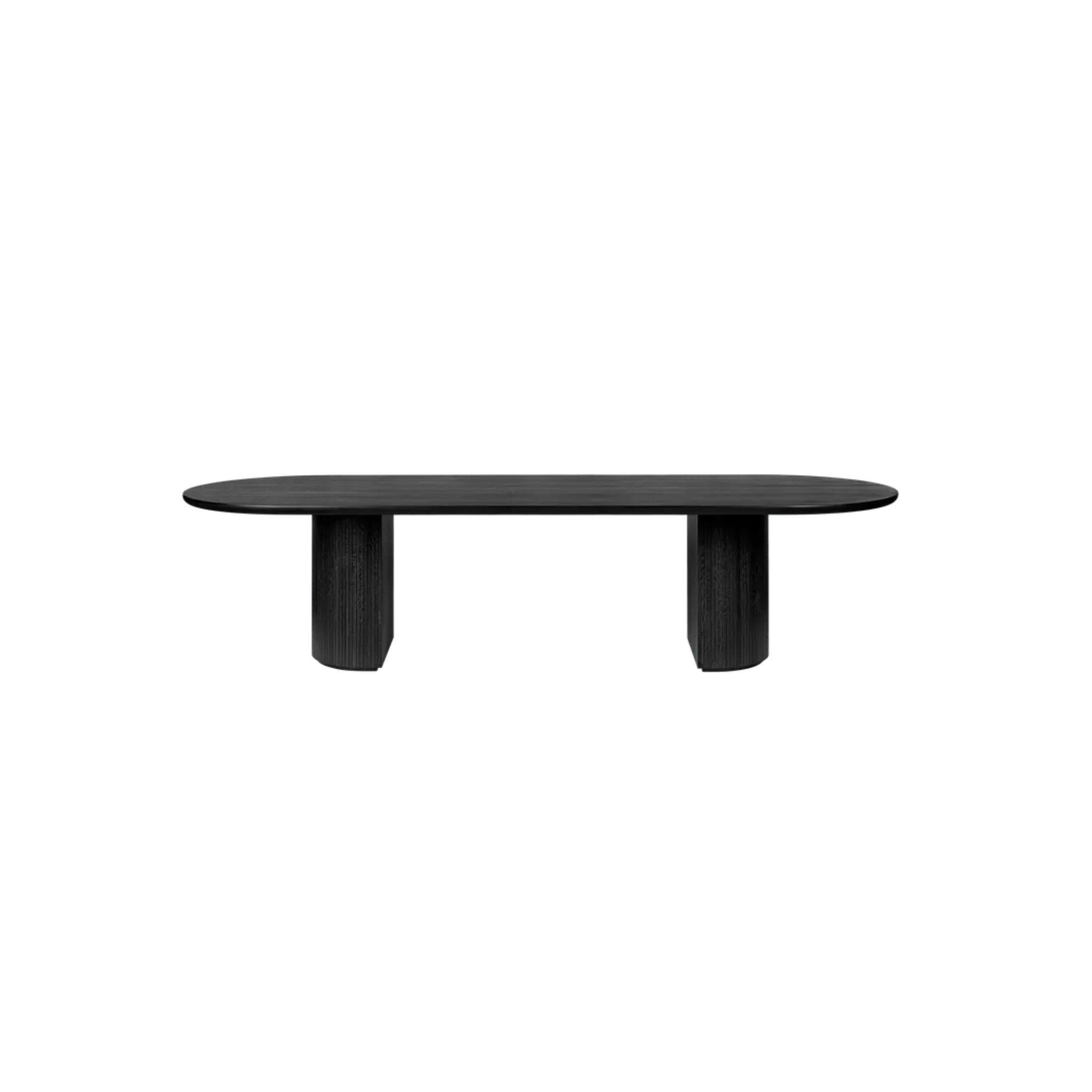 Moon Dining Table - Elliptical 258x101 / Brown-black stained veneer