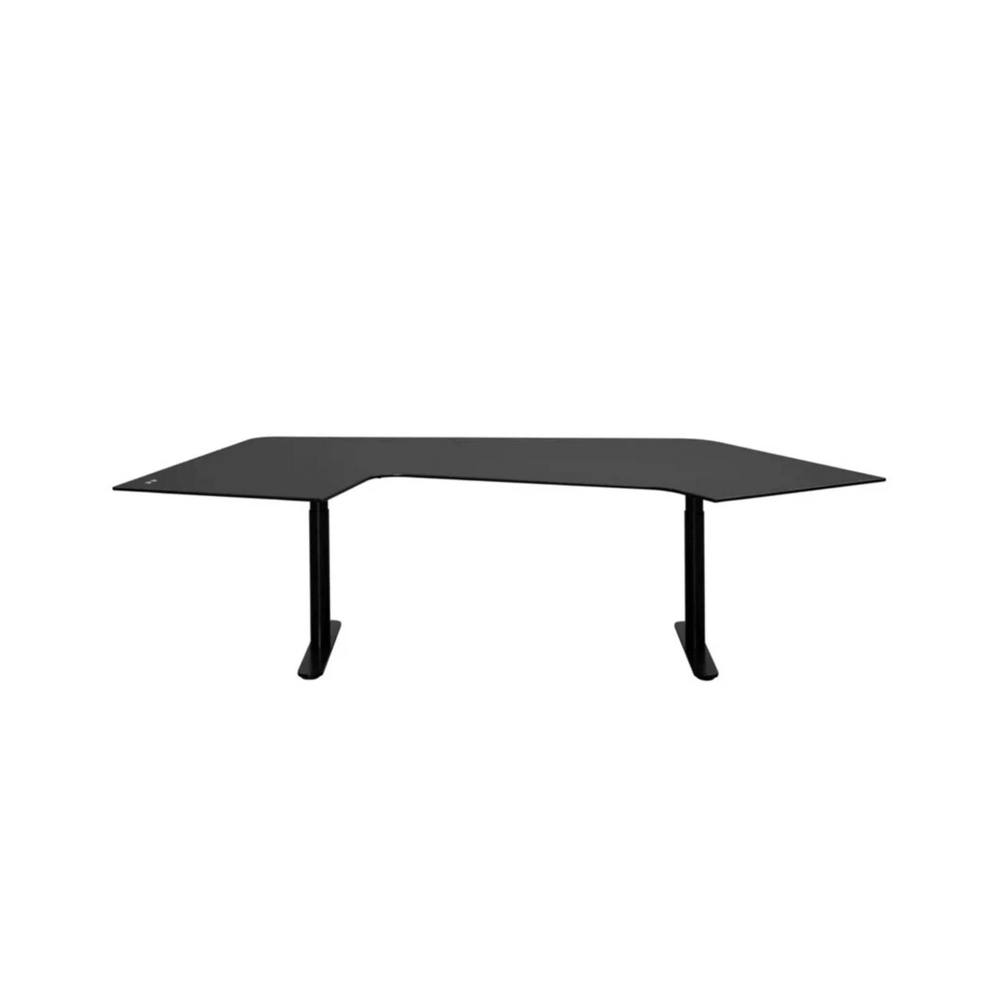 HiLow Wewerka C Desk / Black / Linoleum Anthracite