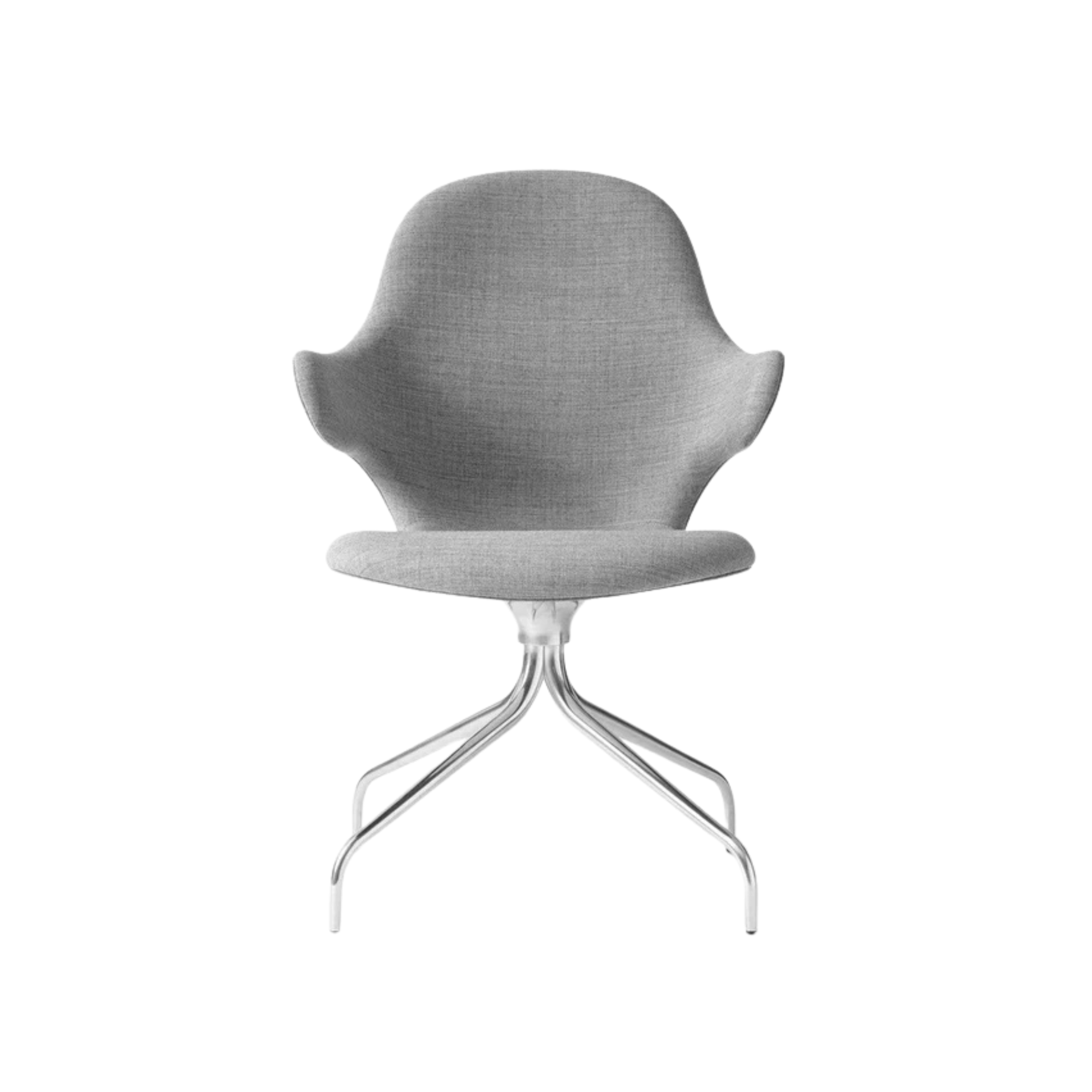 JH2 - Catch Swivel chair / Polished aluminium base / Fabric Remix 123