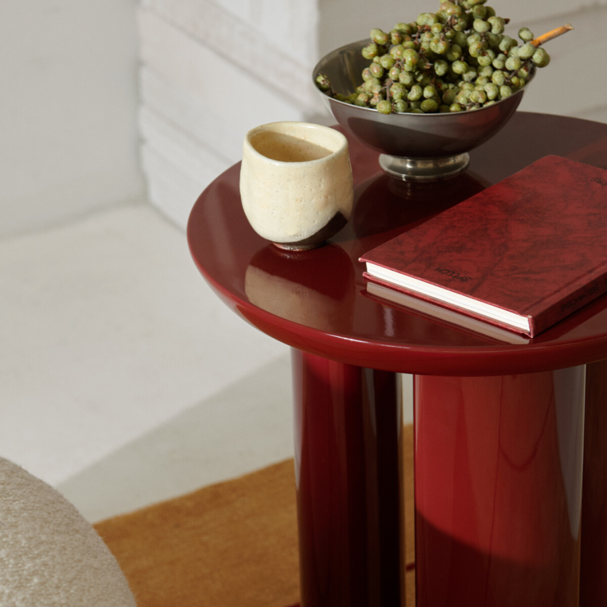 JA3 - Tung Coffee Table / Burgundy Red