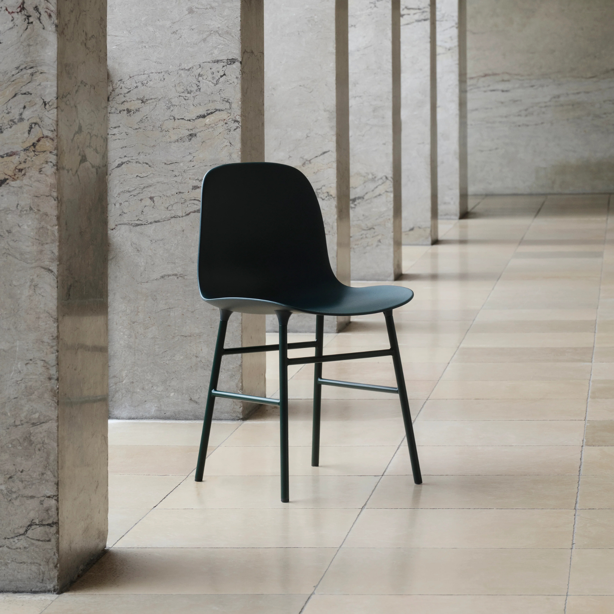 Form Dining Chair Steel / Red