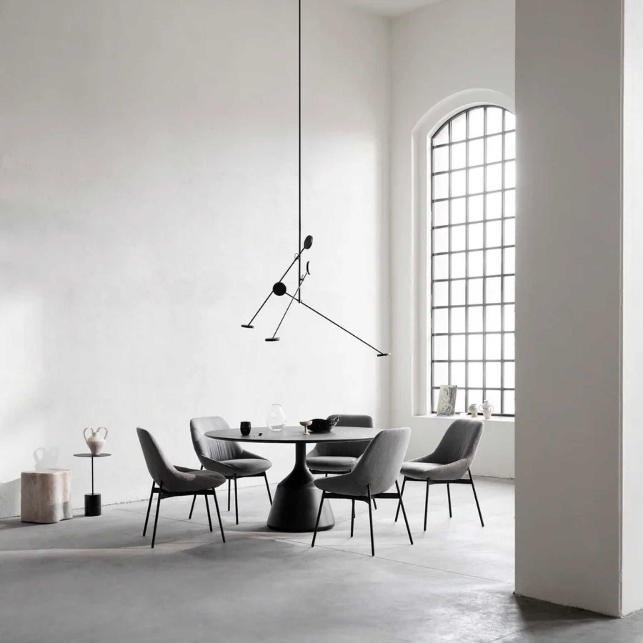 Form Dining Armchair Steel / Black / Fabric Synergy col.78
