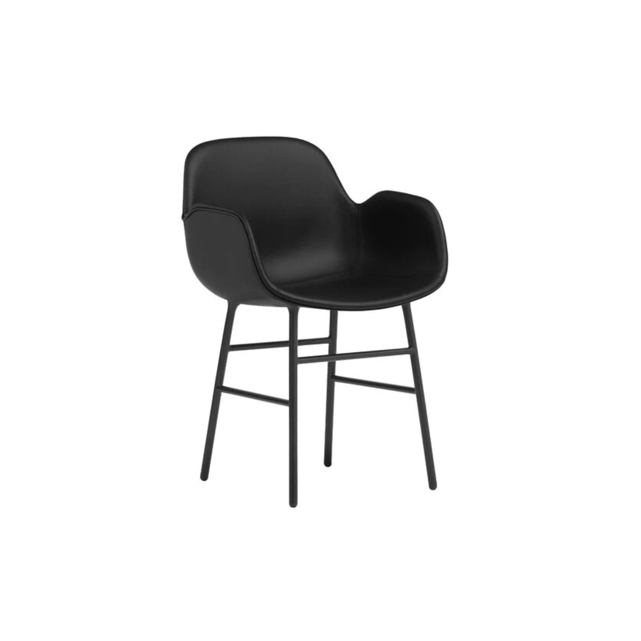 Form Dining Armchair Steel / Black / Fabric Synergy col.78