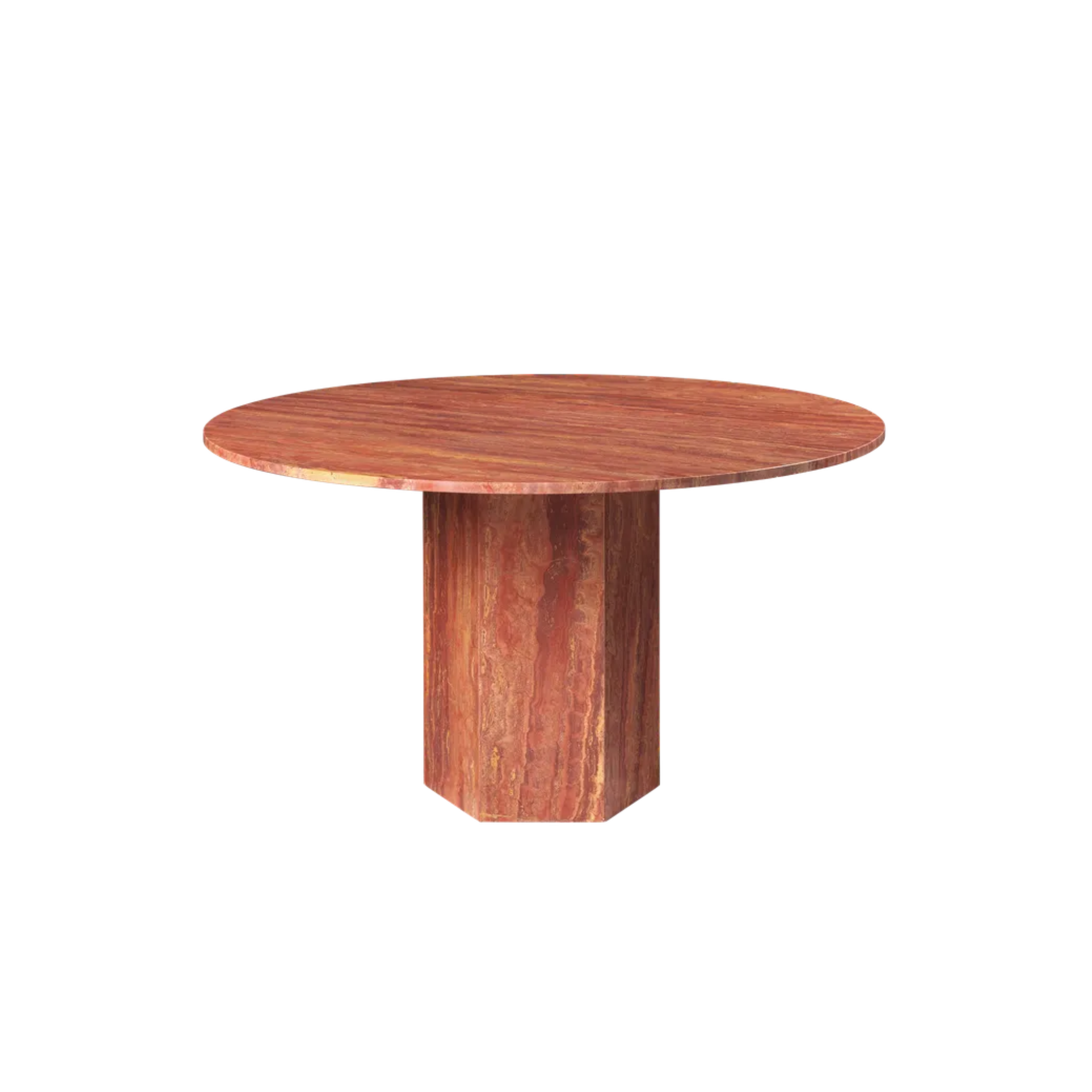 Epic Dining Table - Round 130 / Red Travertine