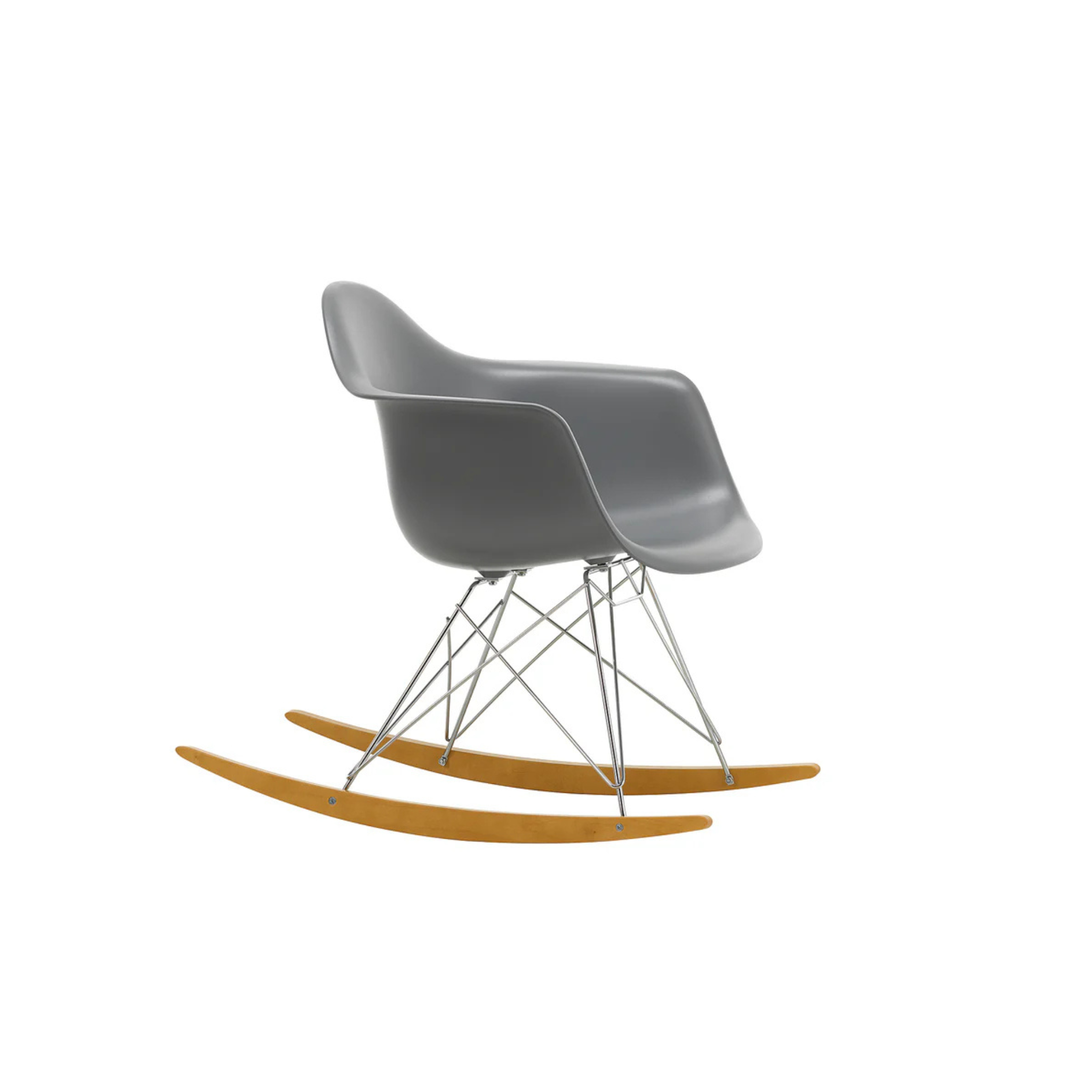 Eames Plastic Chair RAR / Granite grey / Dark maple