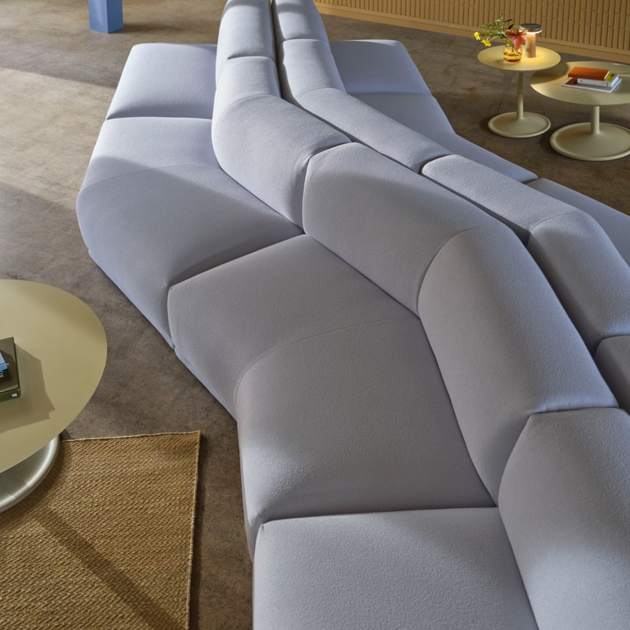 Connect Modular Sofa/ 374 x 196 / Fabric Kvadrat Acca 731