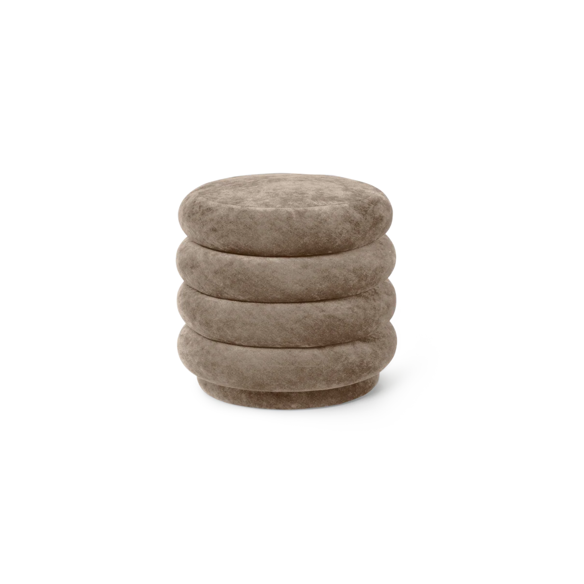 Pouf Round / Faded velvet Beige 26