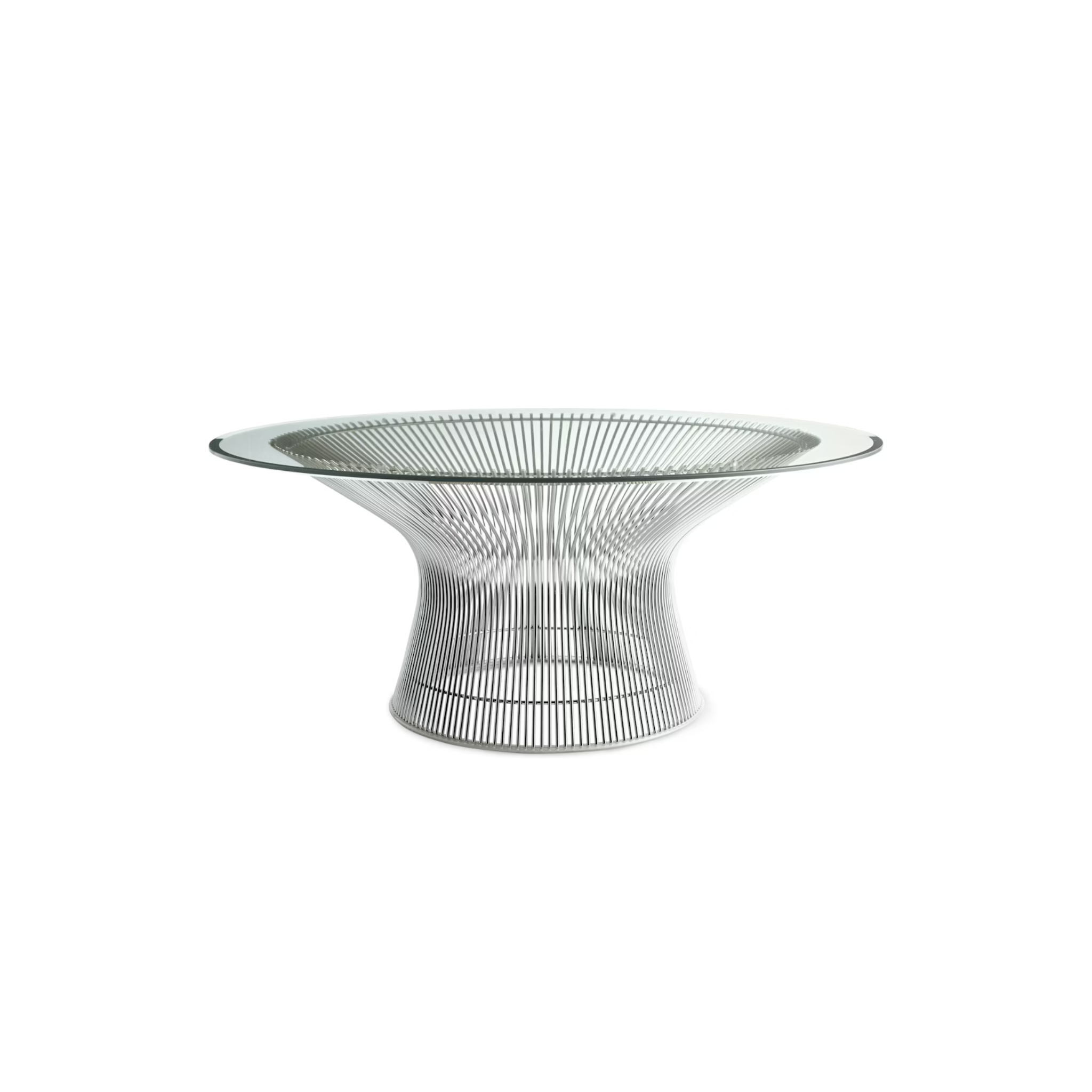 Platner Coffee Table 107 / Metallic Bronze / Clear glass