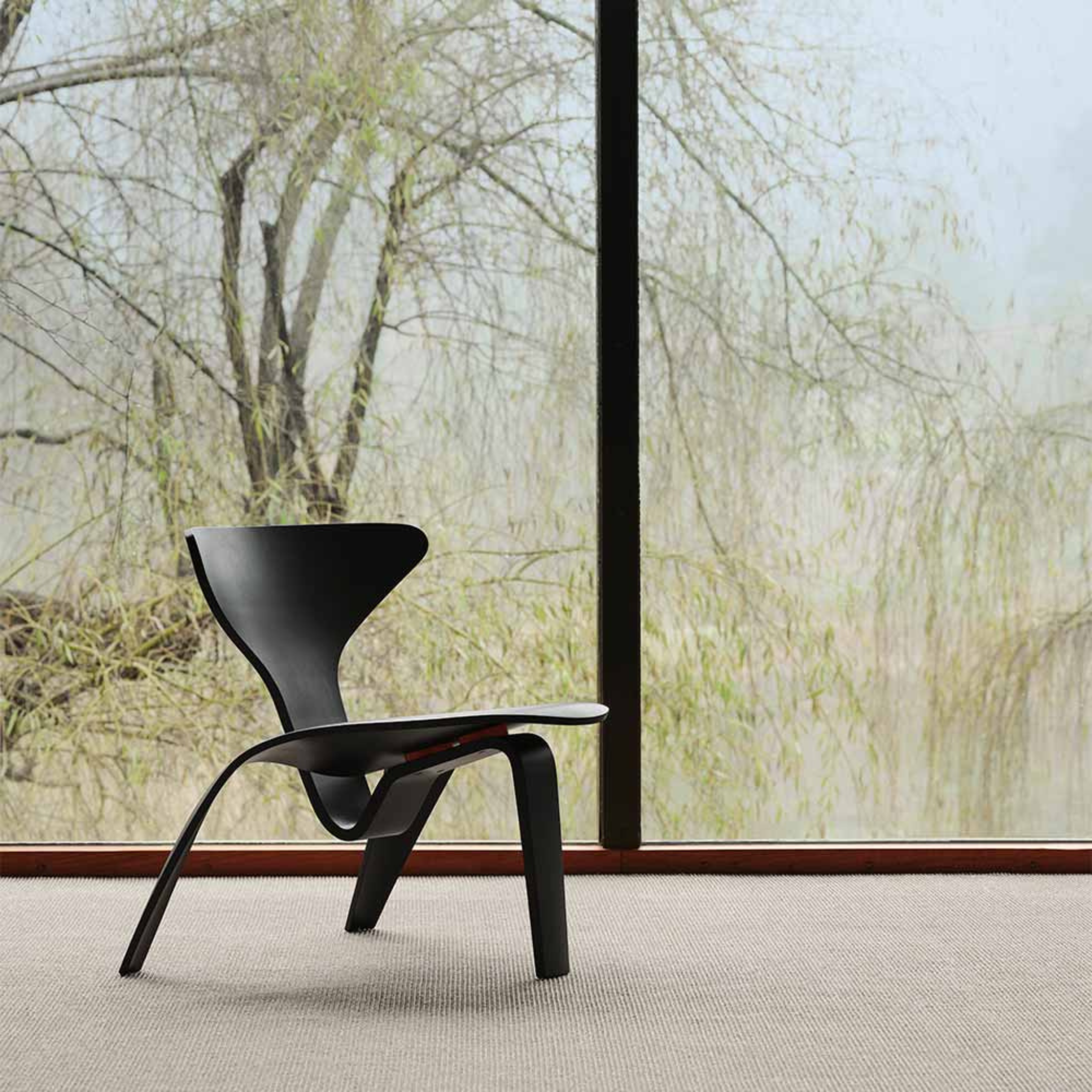 PK0 A - Lounge Chair / Coloured ash Black