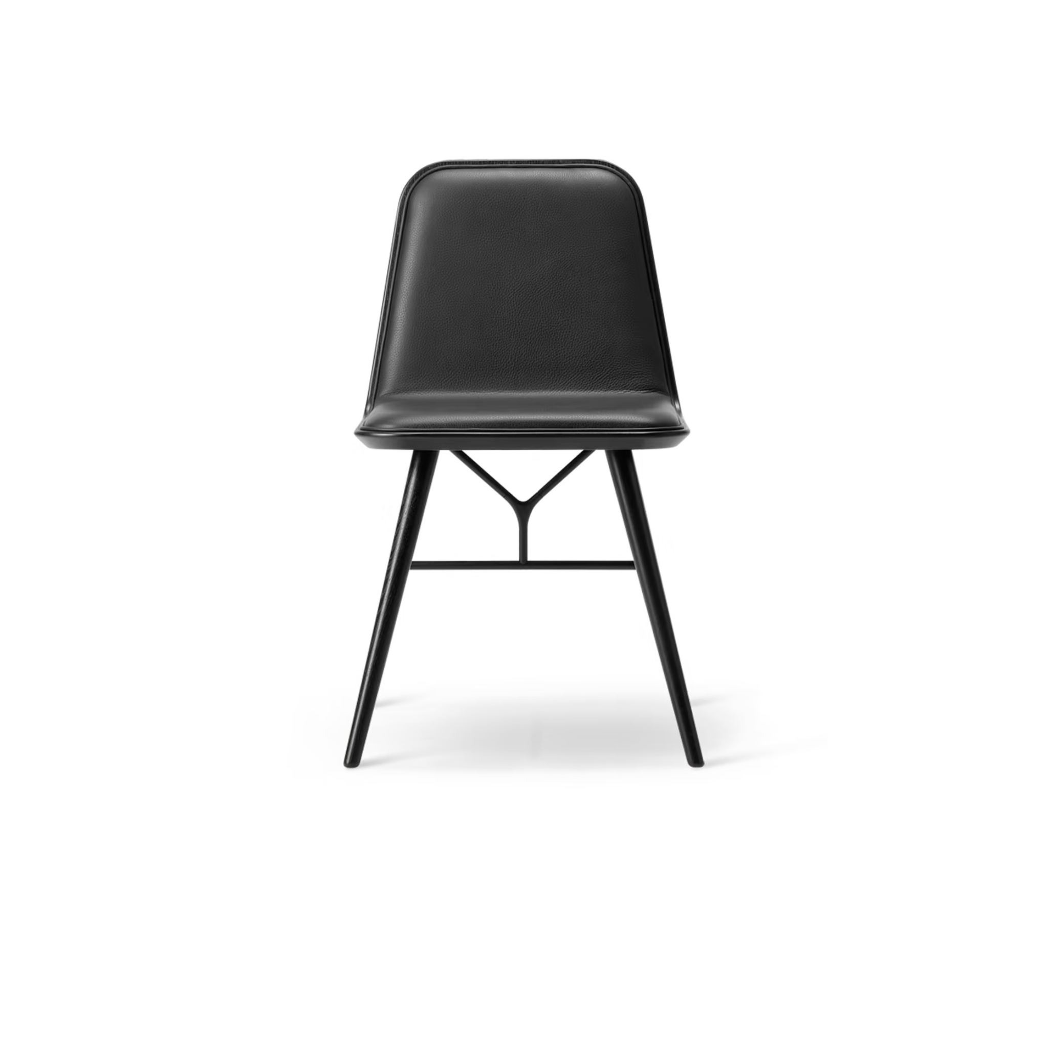Spine Chair Wood Base - Model 1721 / Black lacquered / Nubuck 502 Warm grey
