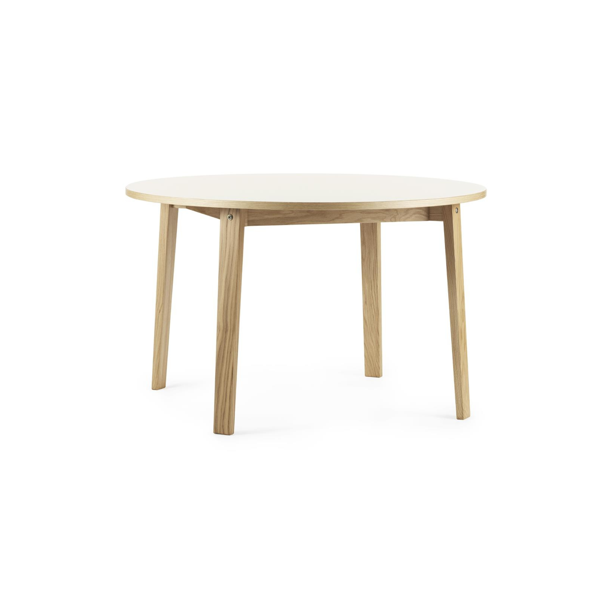 Slice Dining Table / Dia 120 / Linoleum Light Grey / Oak