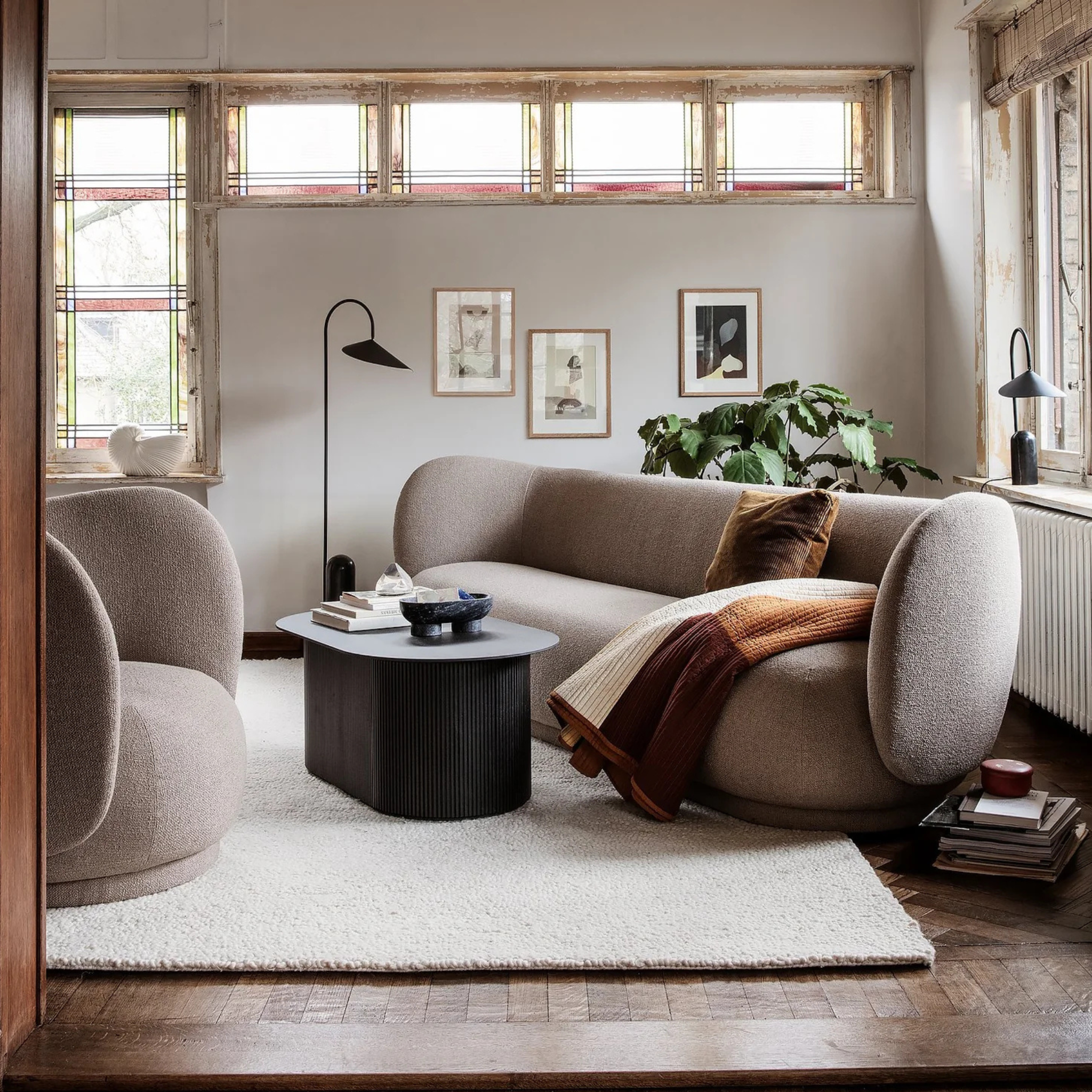 Rico Sofa 3-seater / Fabric Boucle Sand