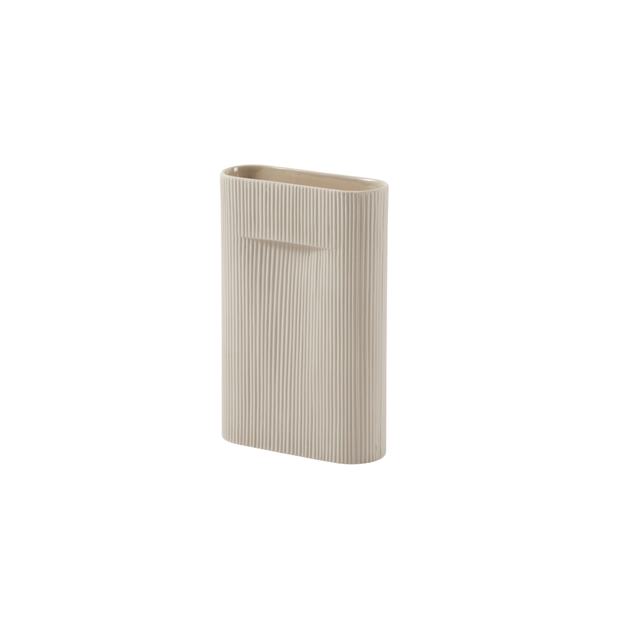 Ridge Vase - H35 - Beige