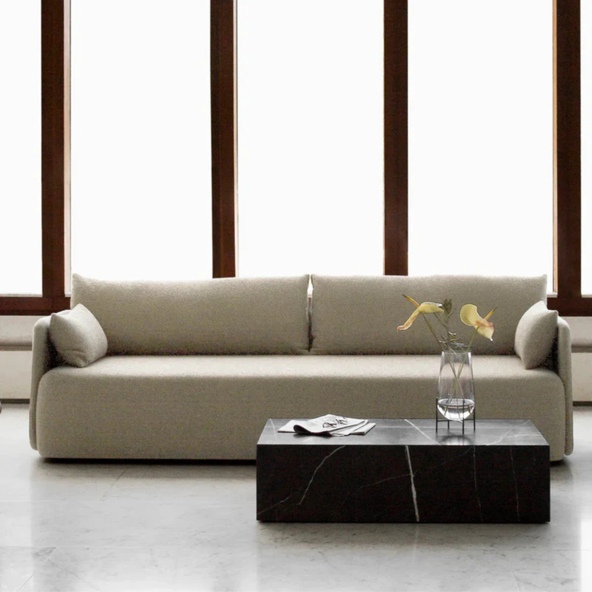 Plinth Coffee Table - Low / Nero Marquina Marble Black