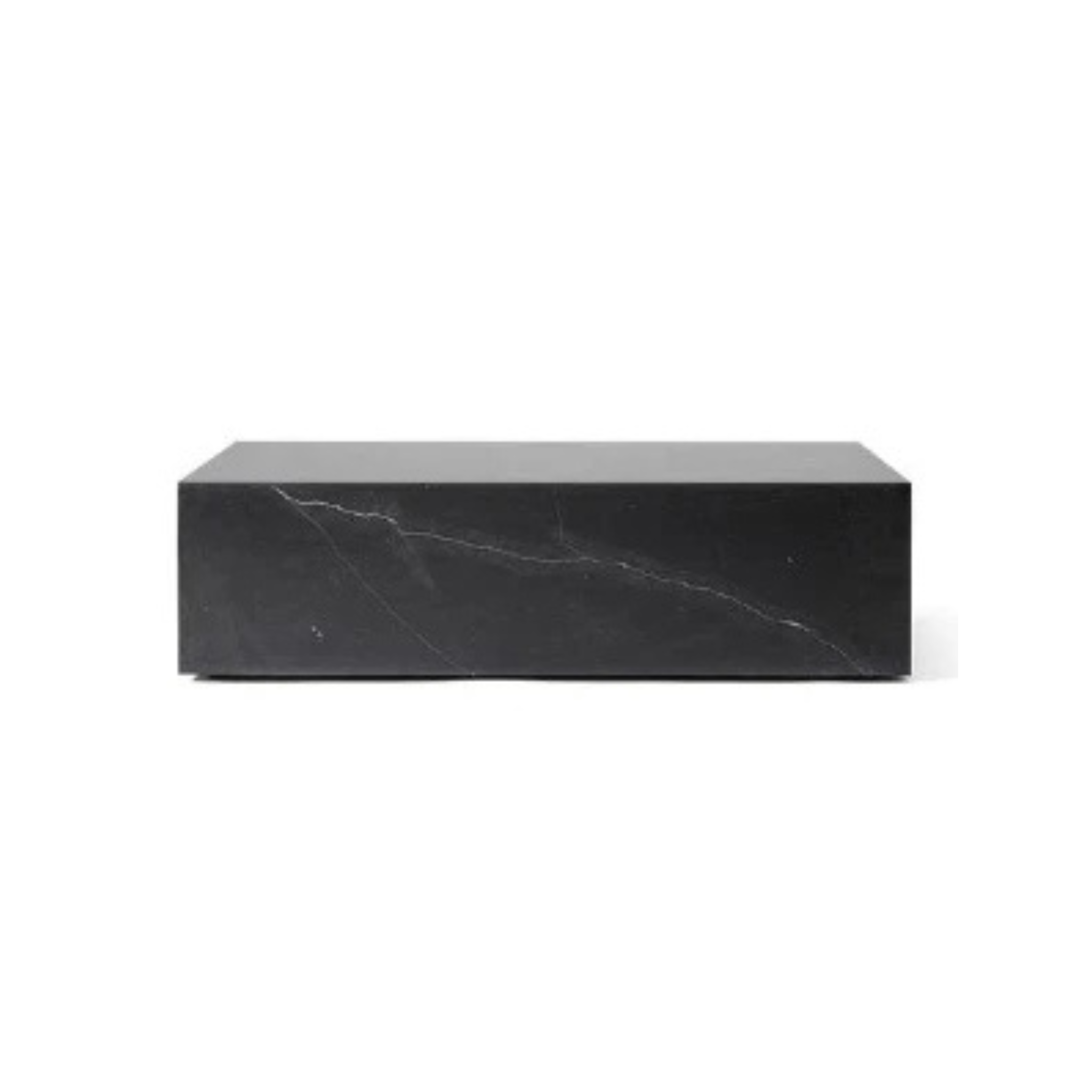 Plinth Coffee Table - Low / Nero Marquina Marble Black