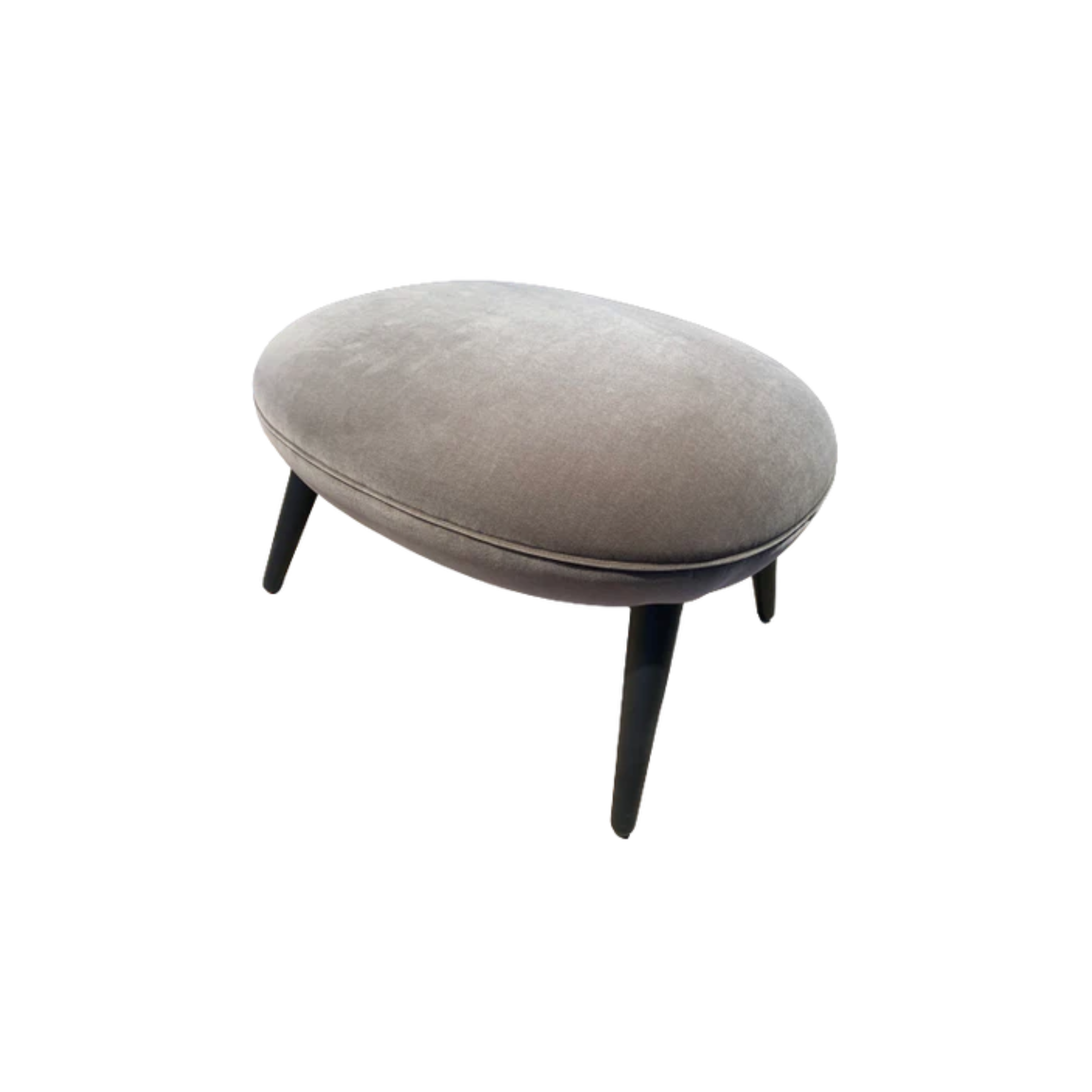 Swoon Ottoman - Model 1771 / Oak black lacquered / Fabric Kvadrat Harald 3 242