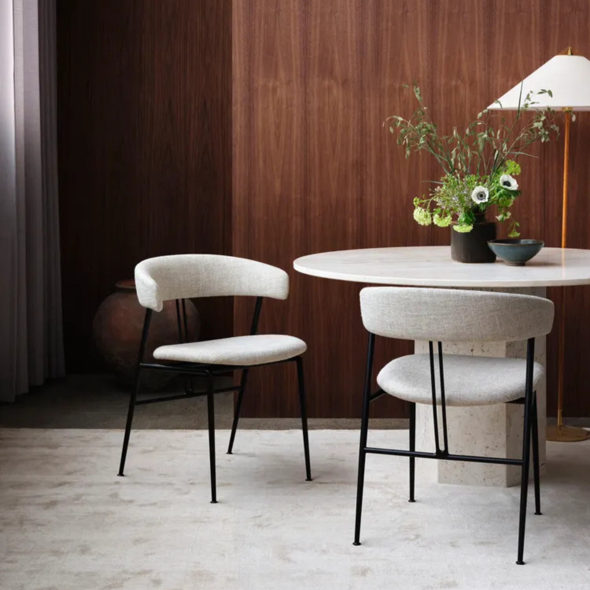 Violin Dining Chair - Fully upholstered