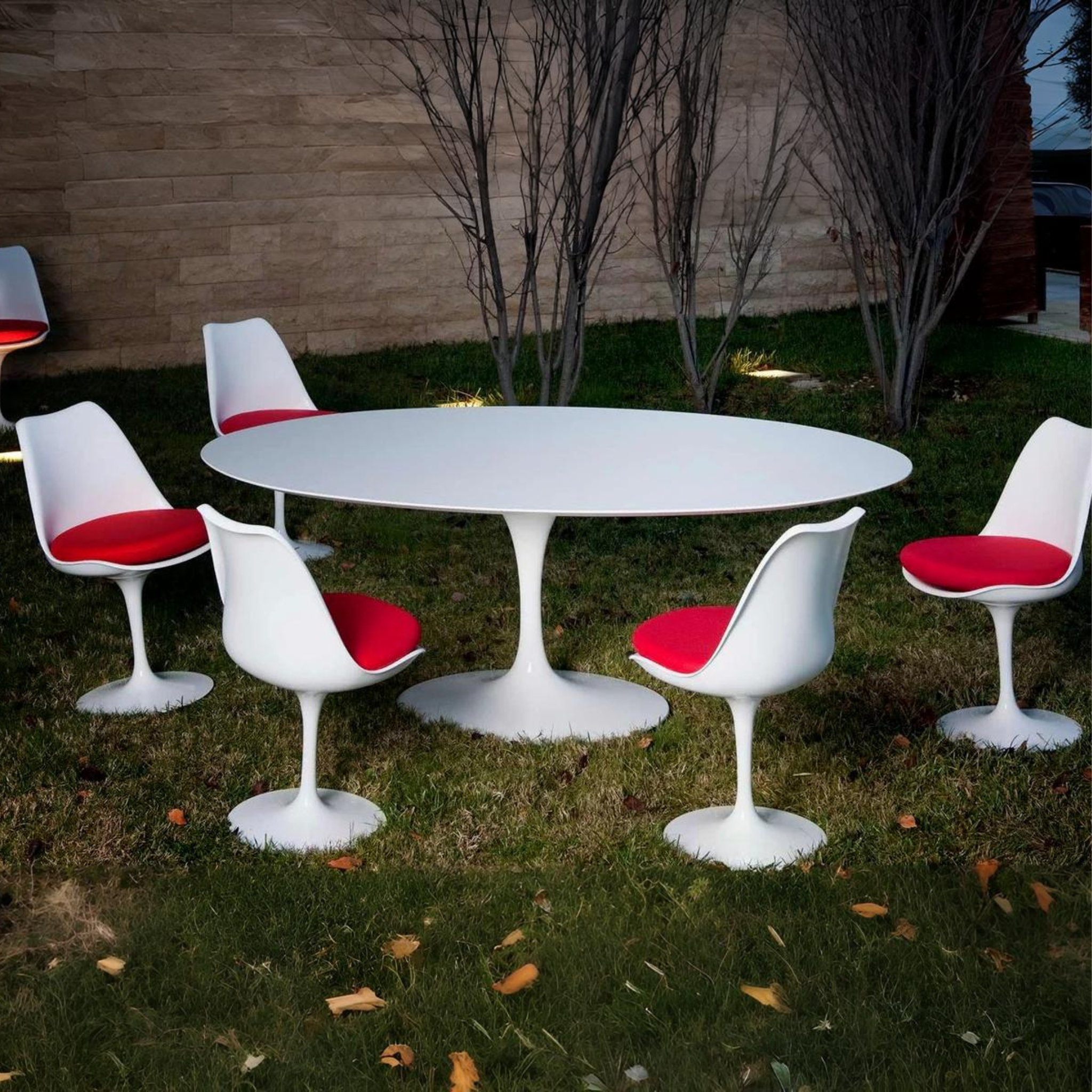 Tulip Chair Fixed with seat cushion