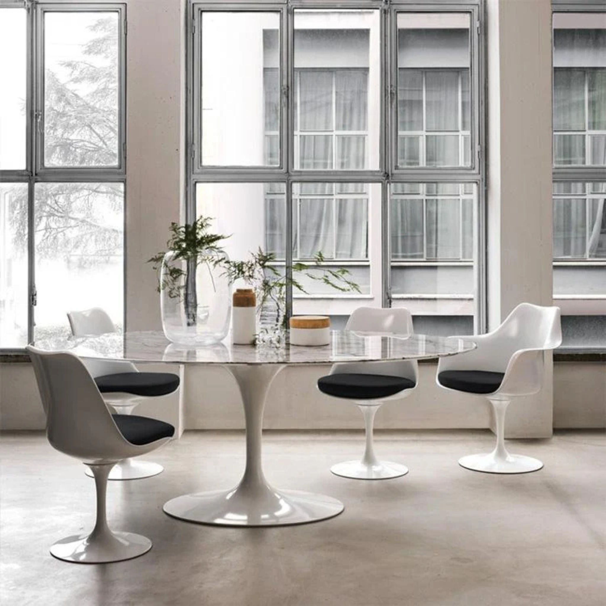 Tulip Armchair Swivel with upholstery