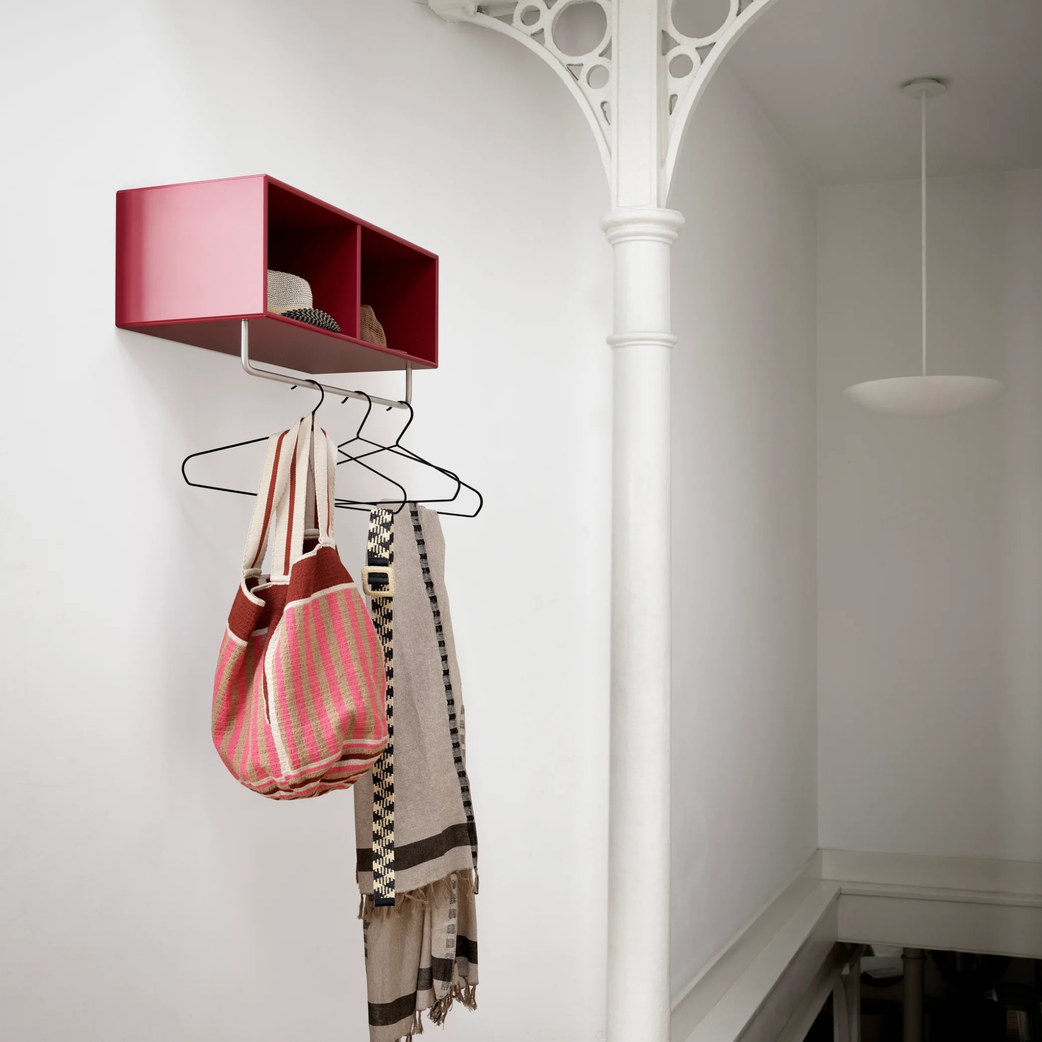 COAT shelf with clothes rack