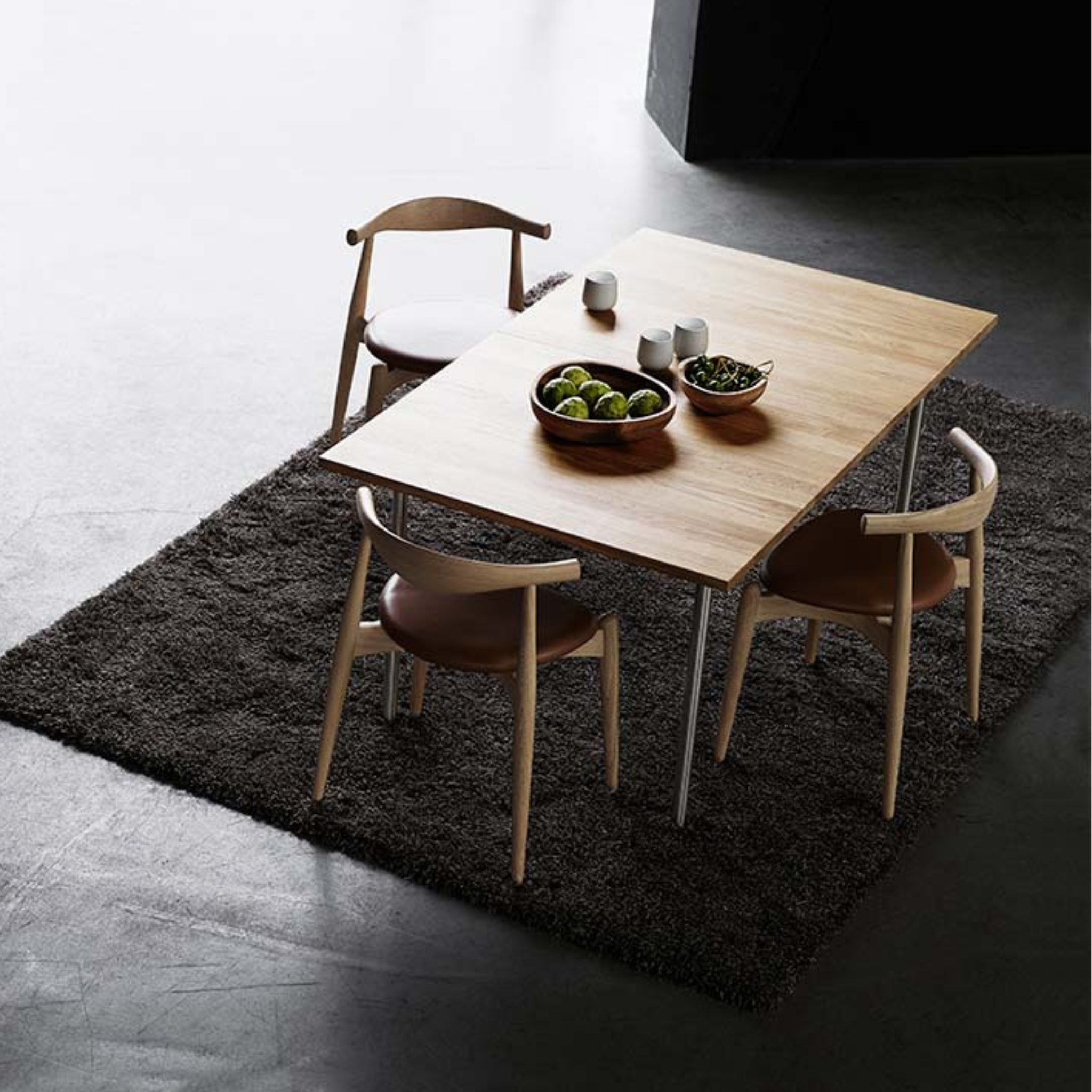 CH20-Elbow Chair/ White Oil/ THOR 301