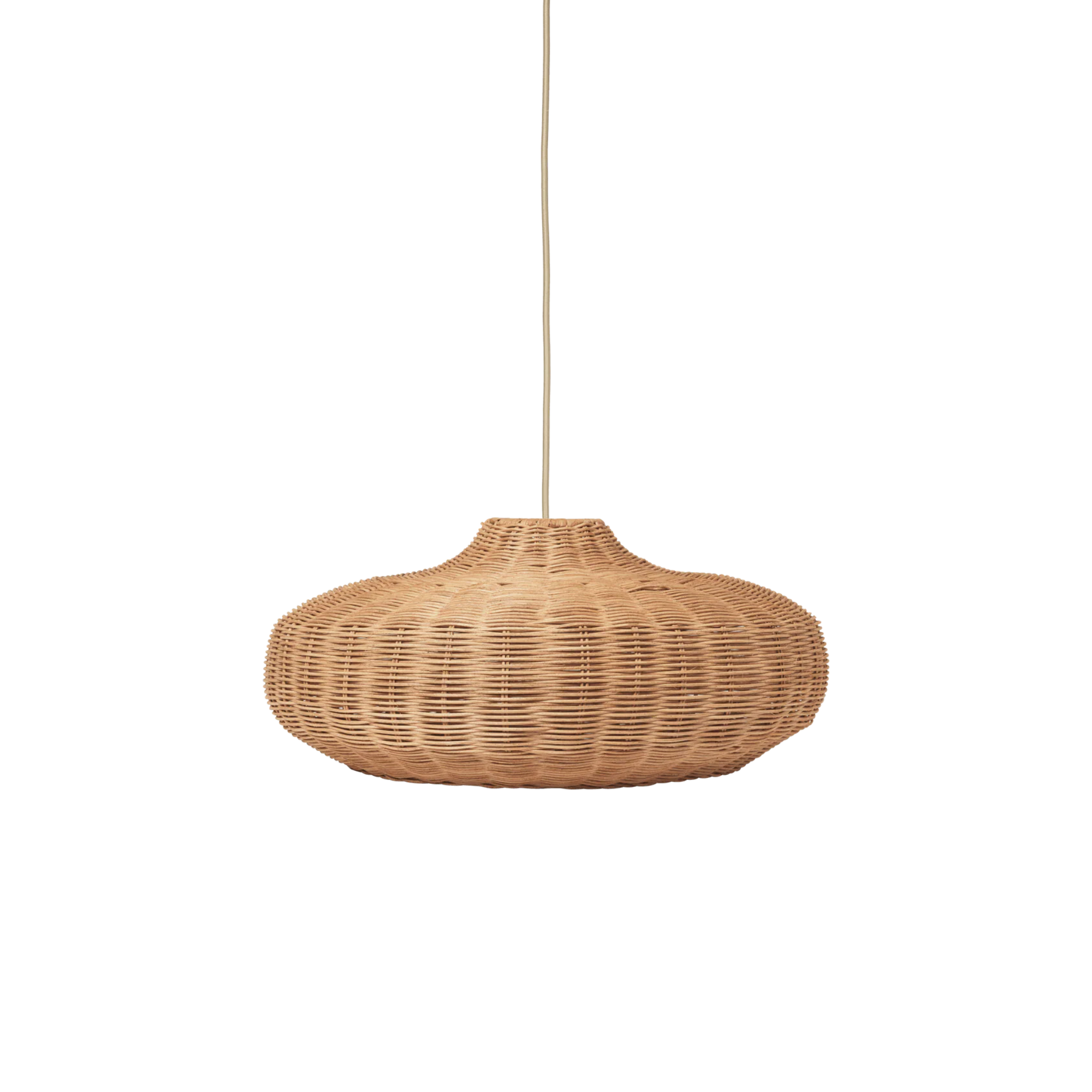 Braided Lampshade - Disc / Natural