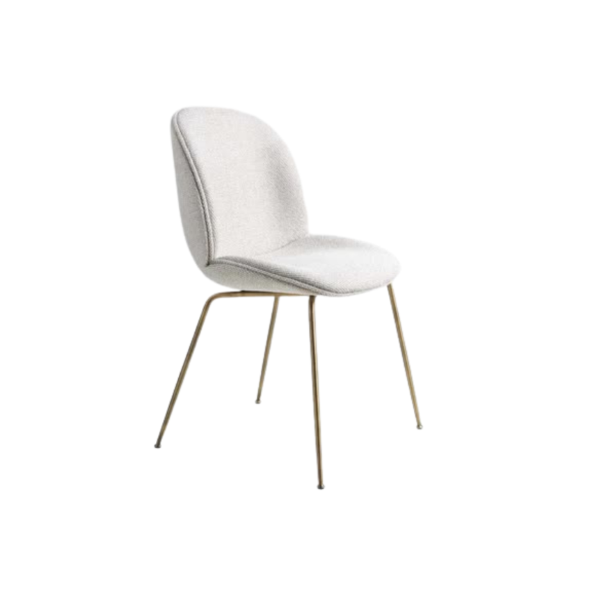 Beetle Dining Chair - Fully upholstered - Antique brass - Kvadrat Harald 3 233