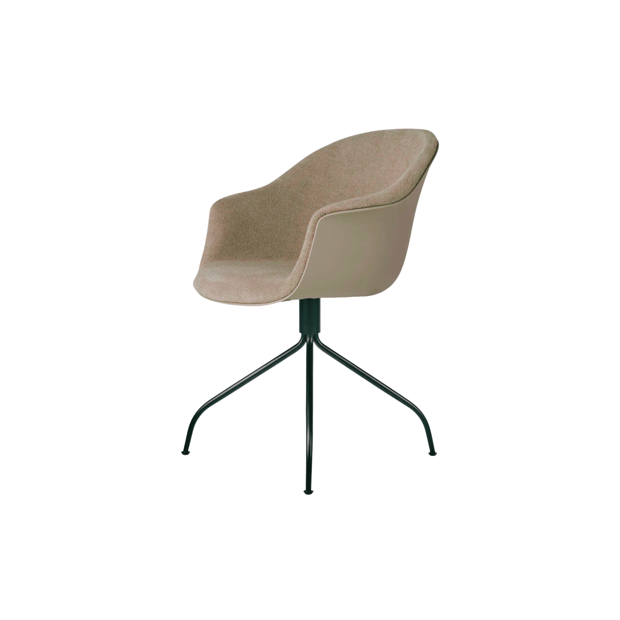 Bat Meeting Chair - Fully upholstered - Black 4-star base - Leather Tangier