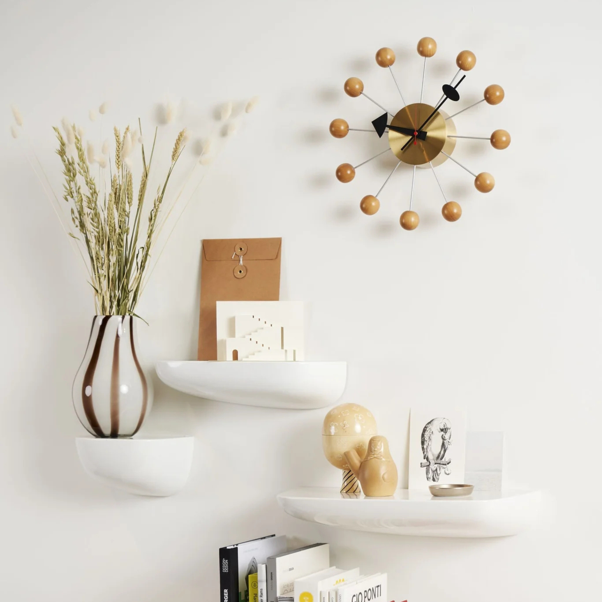 Ball Clock - Wall - Cherry