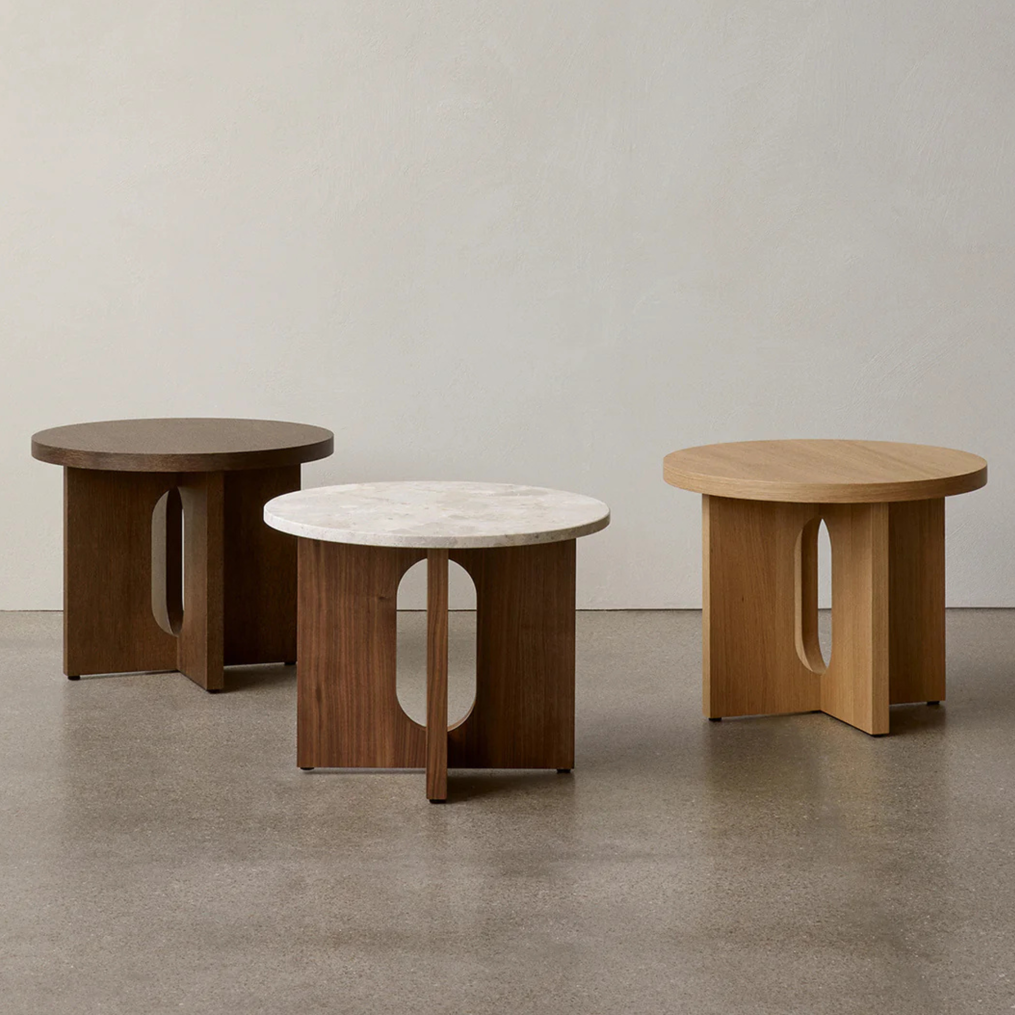 Androgyne Side Table - Walnut - Kunis Breccia