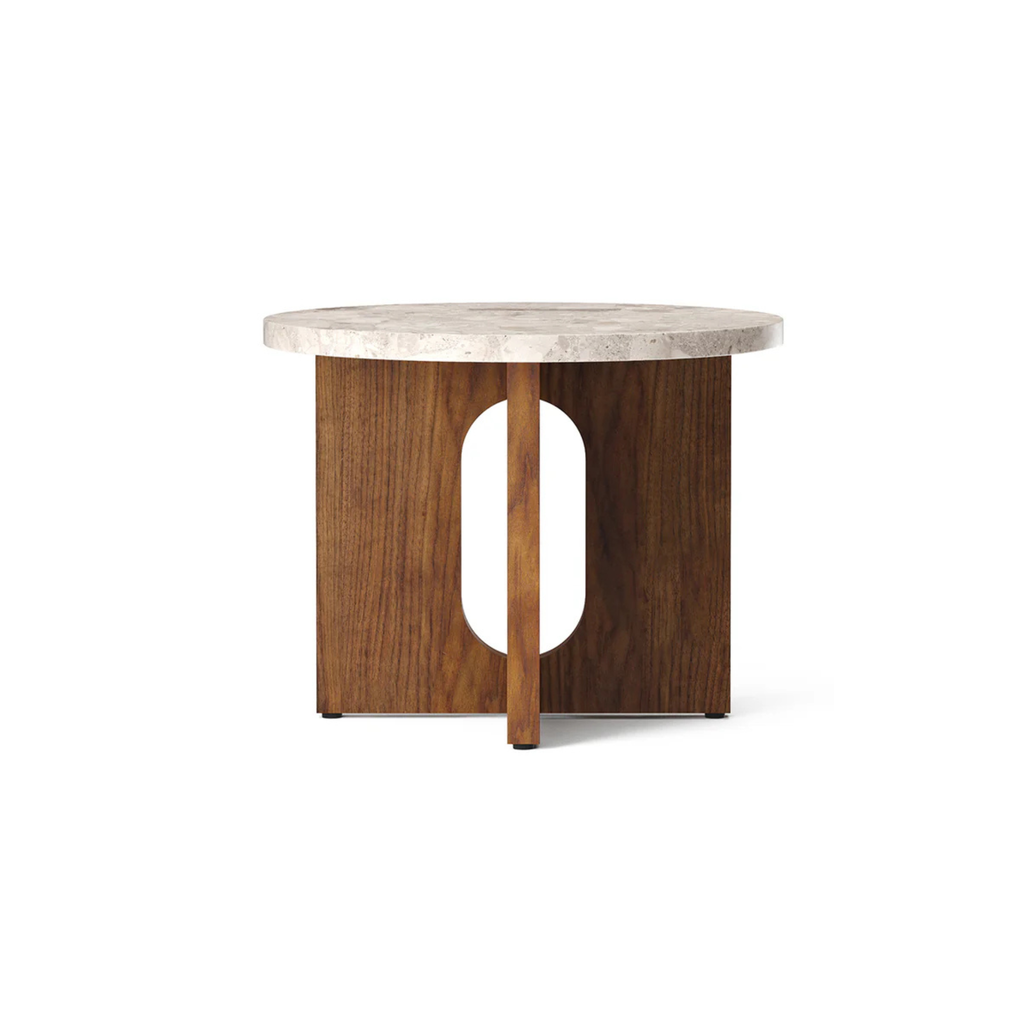 Androgyne Side Table - Walnut - Kunis Breccia