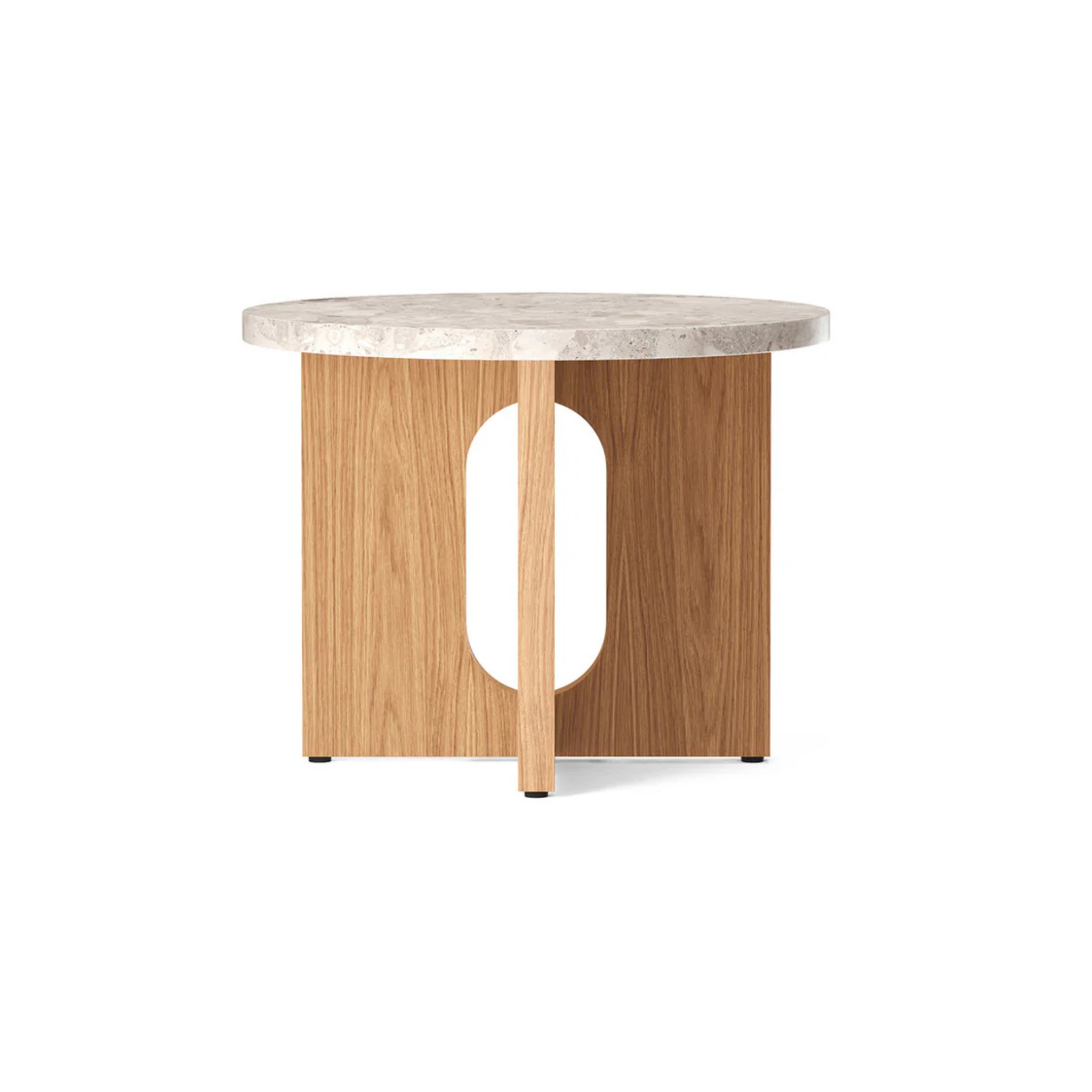 Androgyne Side Table - Oak - Kunis Breccia
