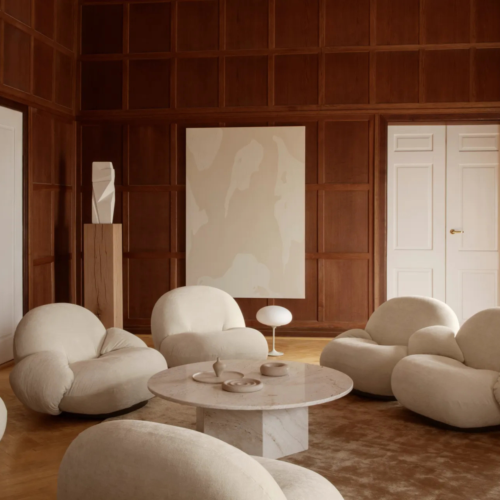 Pacha Lounge Chair / Black / Dedar Karakorum 001