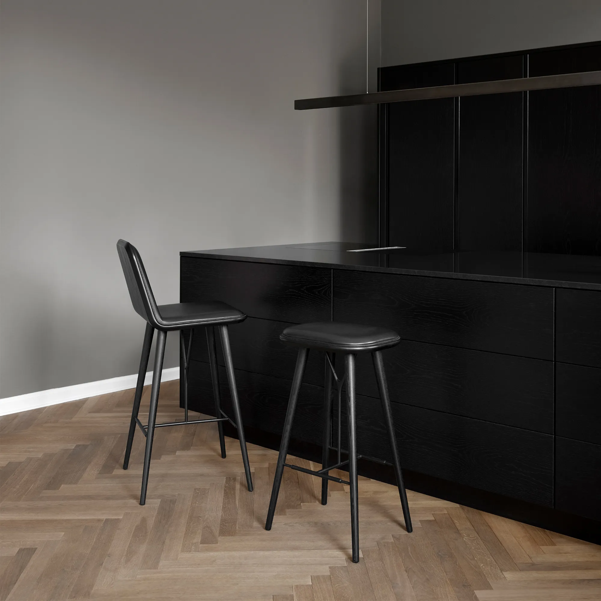 Spine Wood Base Stool - Model 1736