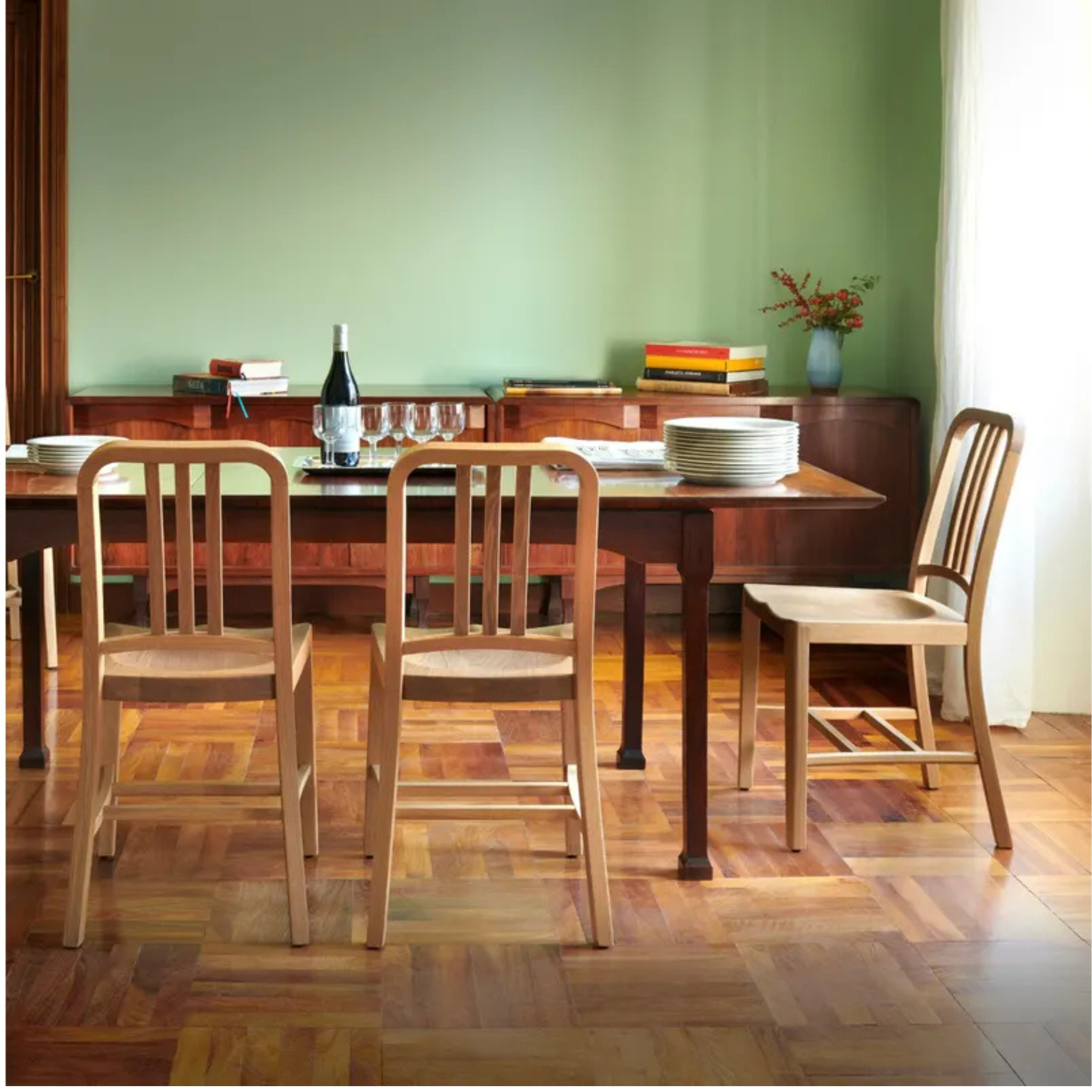 Navy Wood Chair