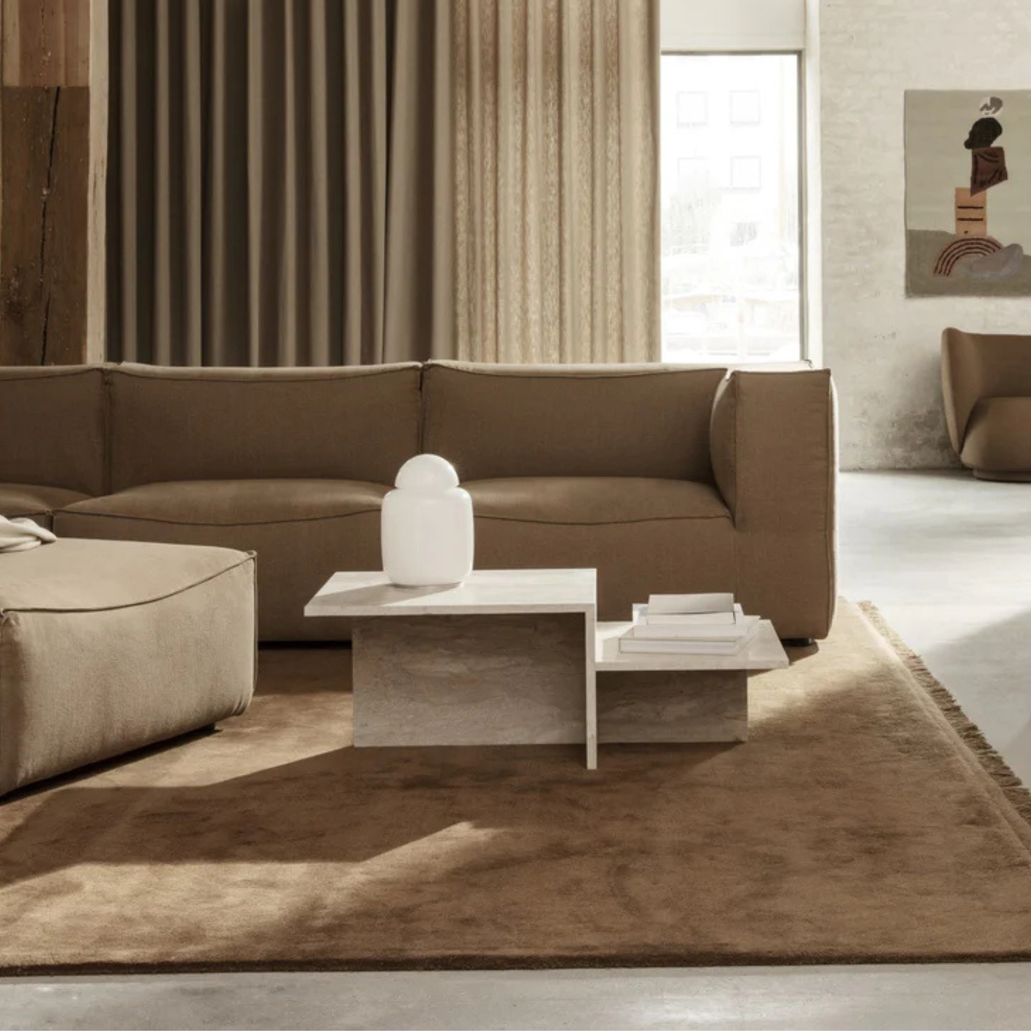 Distinct Coffee Table - Travertine