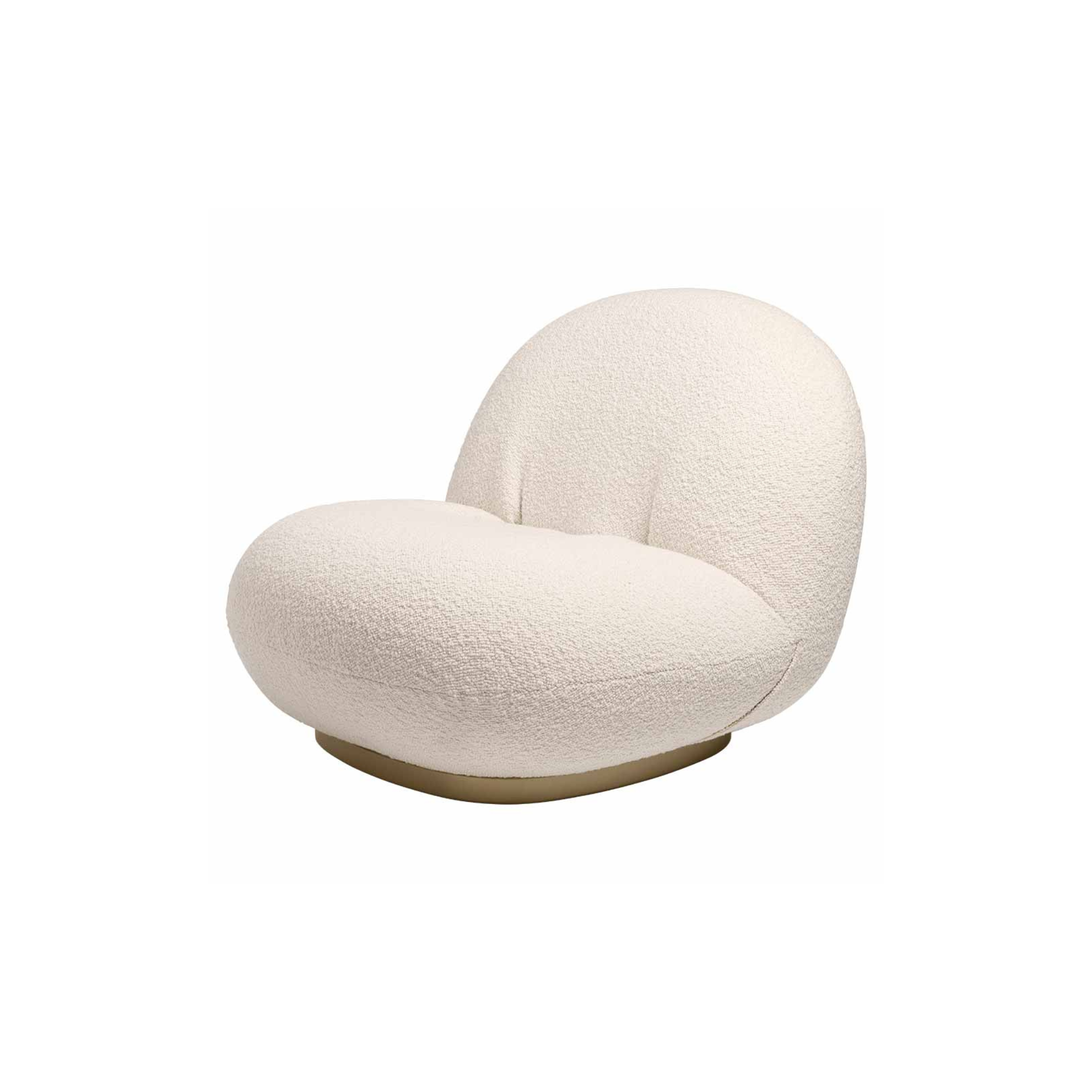 Pacha Lounge Chair Returning swivel/ Pearl Gold/Dedar Karakorum 001